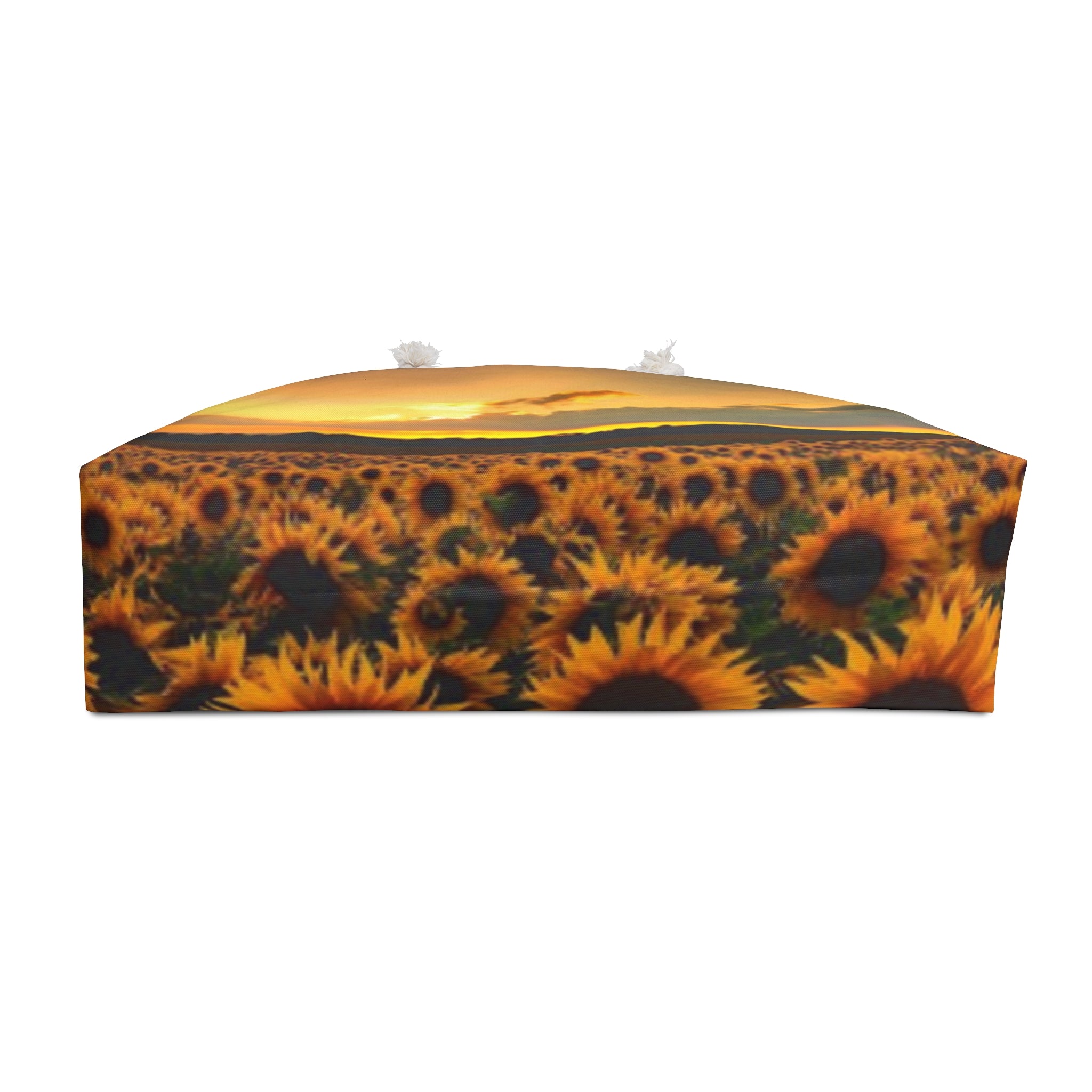 Sunset & Sunflower Weekender Bag — Large Beach Travel Tote