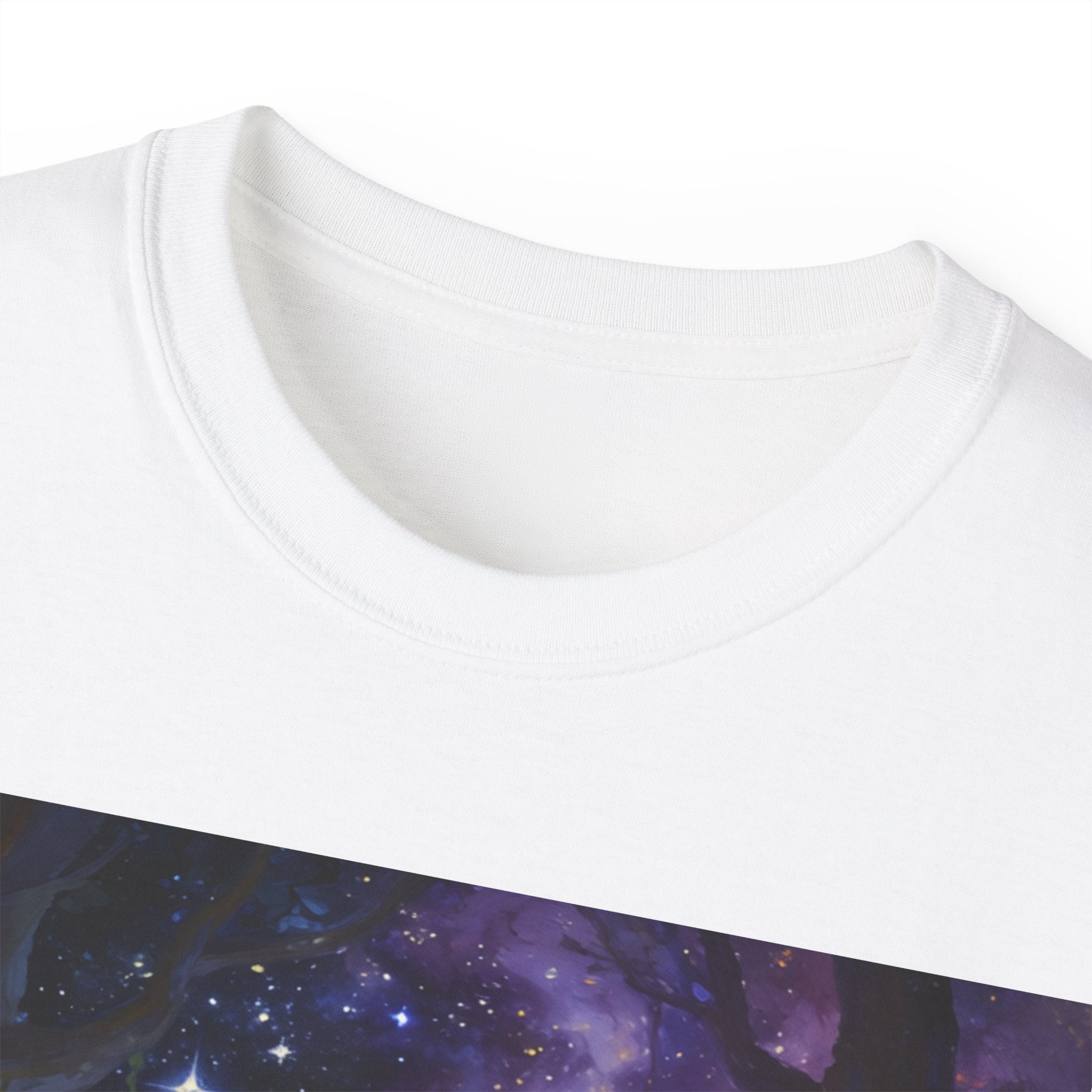 Unicorn Fantasy Cotton T‑Shirt — Enchanted Night Forest Graphic Tee