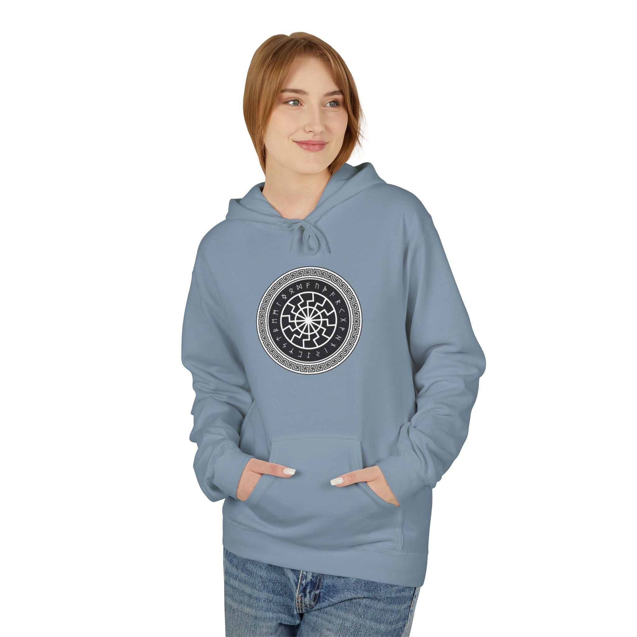 A Symbol of Luck in Norse Culture-Hoodie — Geometric Spiritual Graphic