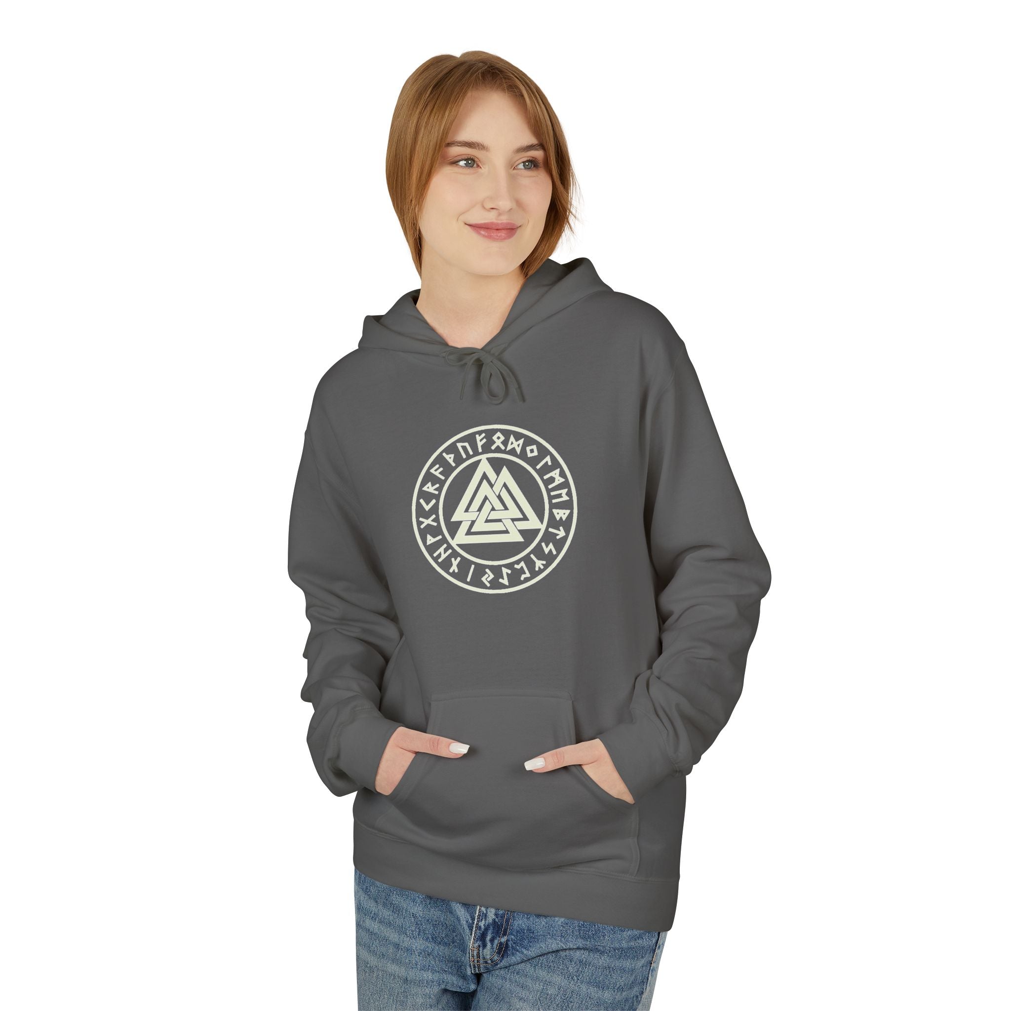 Viking  Rune Hoodie — Valknut Rune  — Norse Viking Symbol for the slain warrior