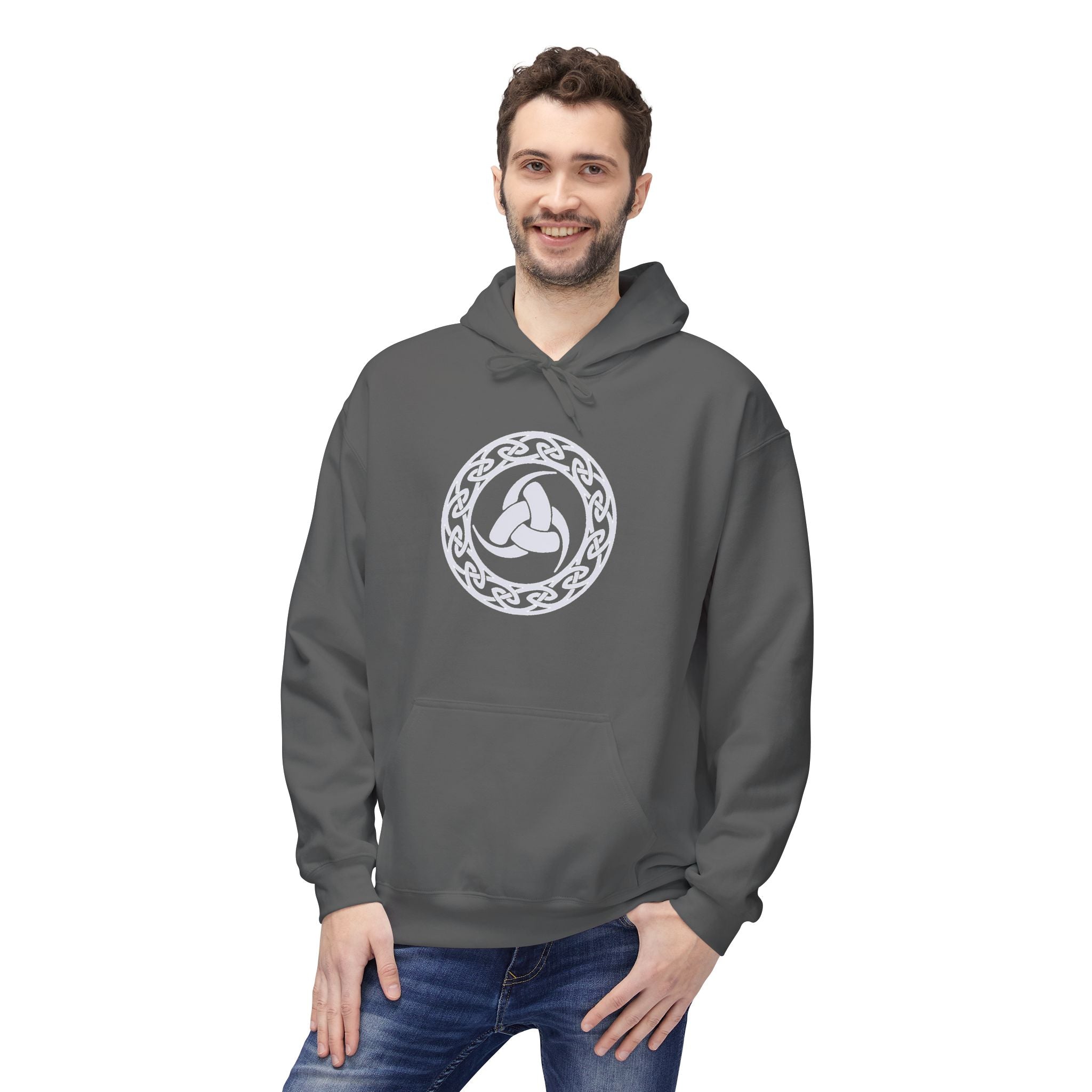 Viking Celtic Knot Hoodie –The Triple Horn of Odin – The Horn Triskelion