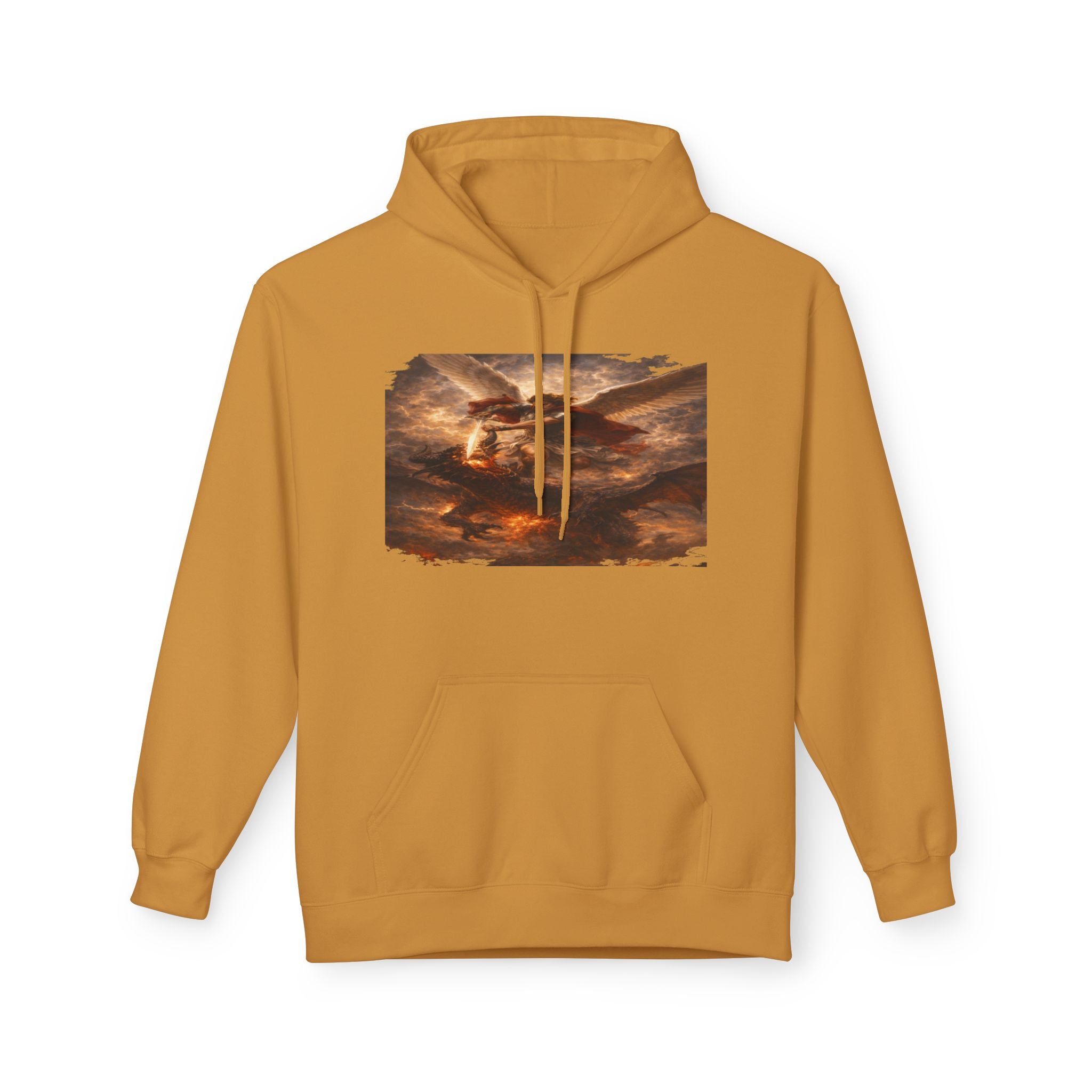 Revelation 12:7-12, where Michael and his angels battle the dragon in heaven- Pullover
