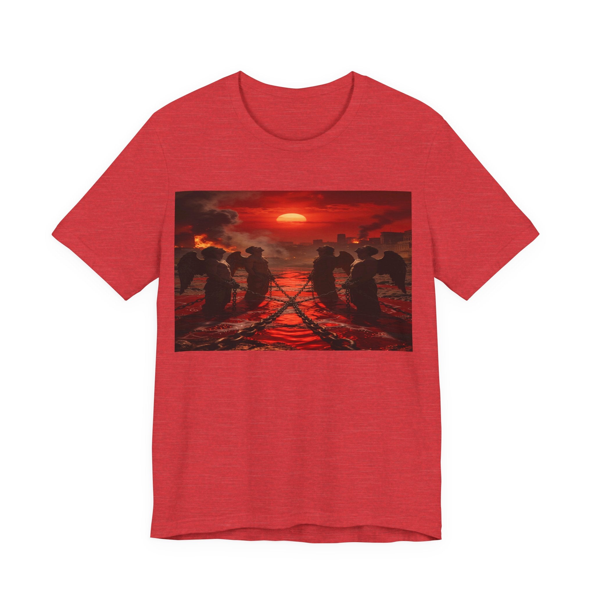 Angles Revelation 9 reveals four fallen angels bound in the Euphrates RiverShort Sleeve Tee