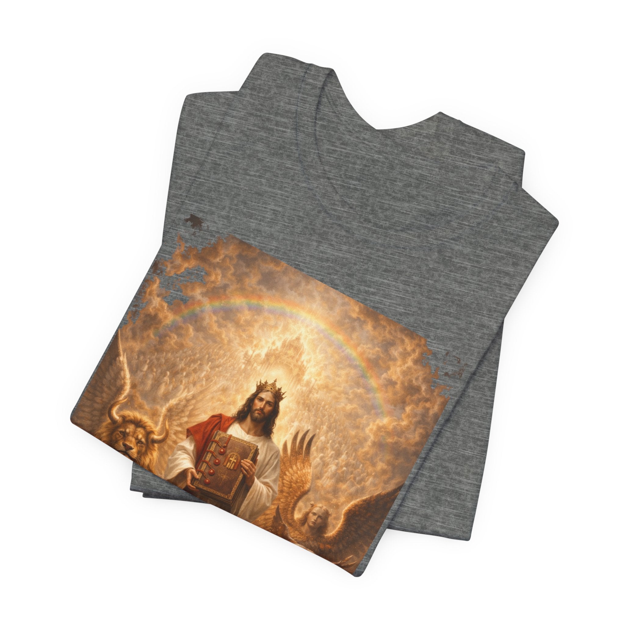 Jesus Christ The Lamb of God-Book of Judgment —  Religious T‑Shirt(Revelation 5:5-7)