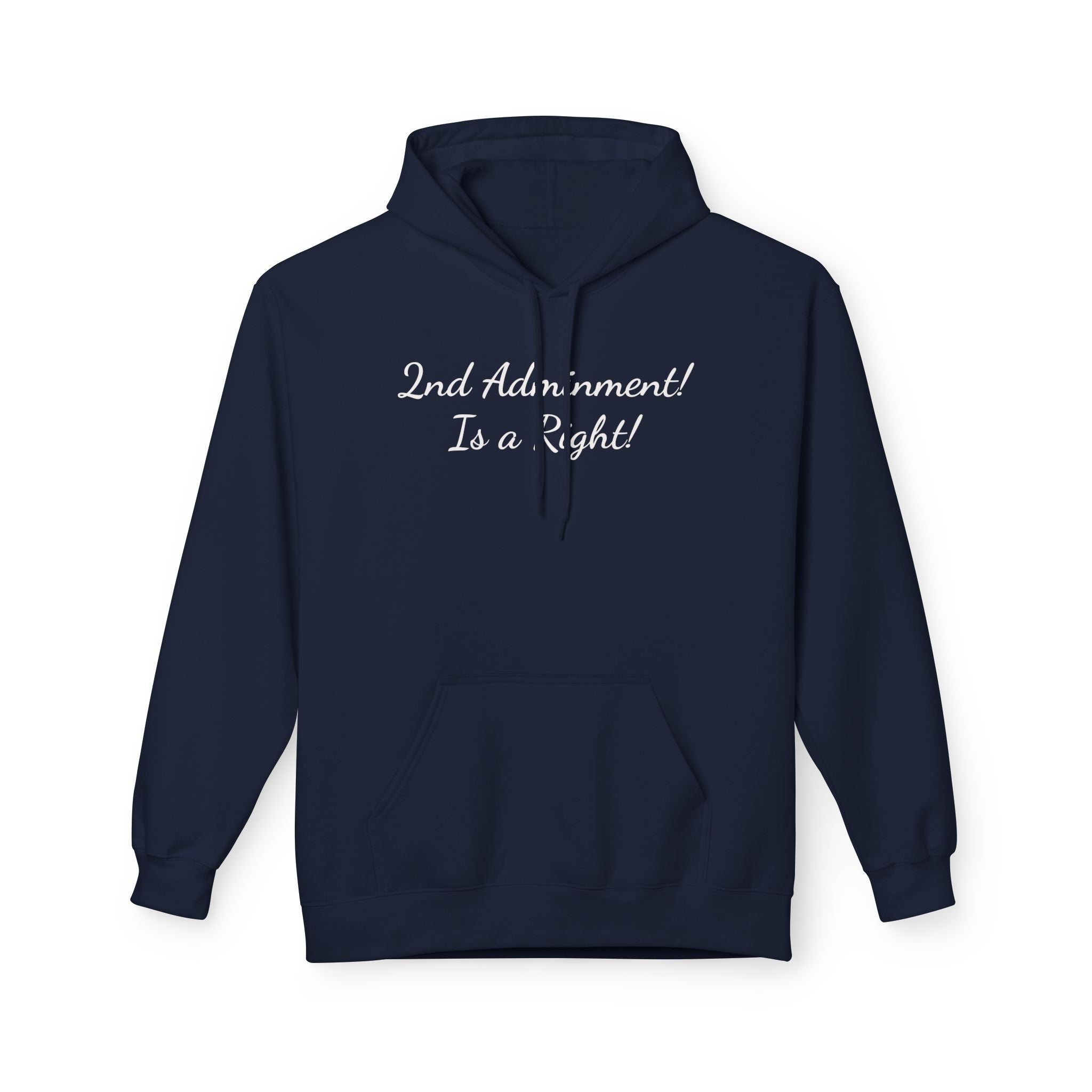 2nd Amendment Hoodie – "2nd Amendment! Is a Right!" Brown Fleece Pullover