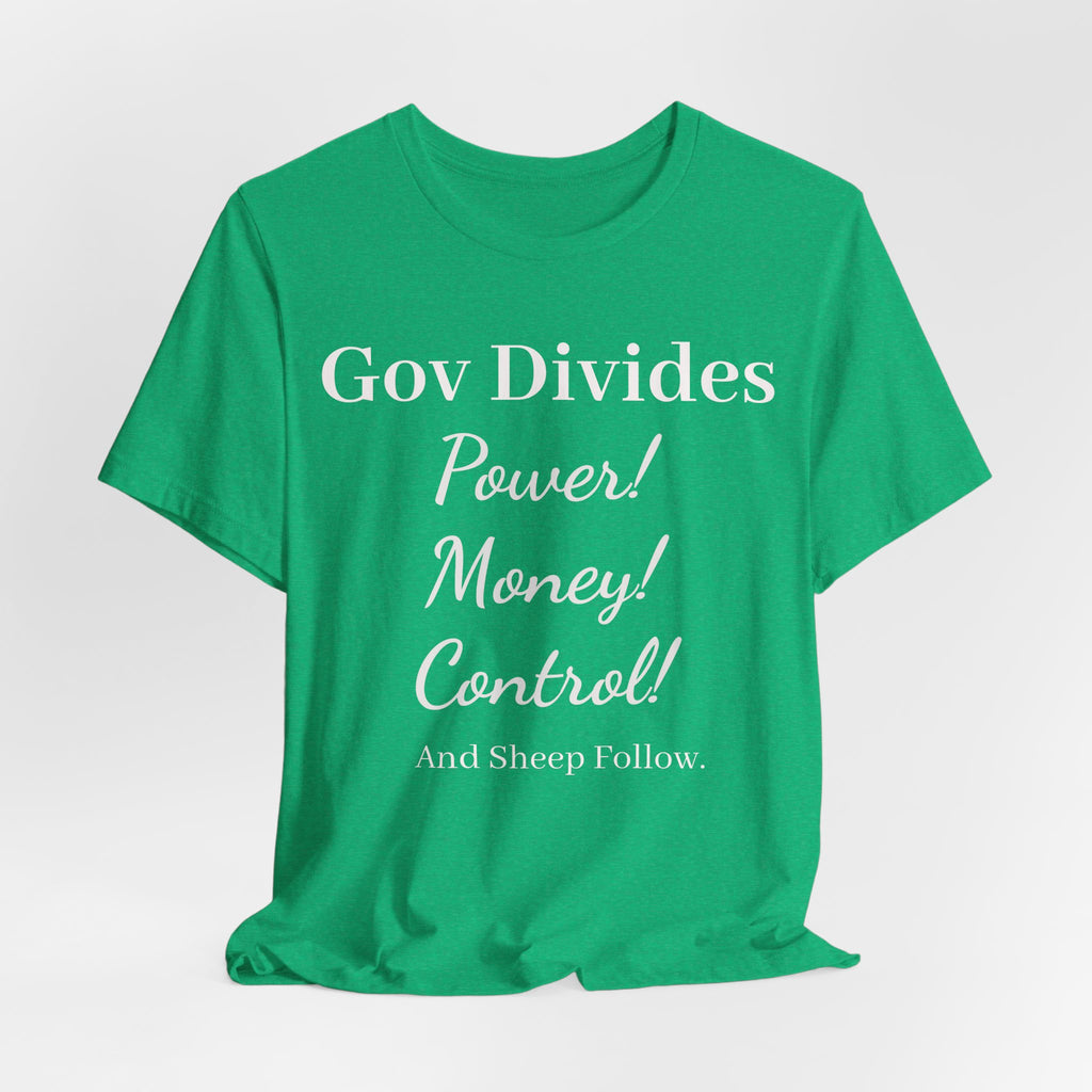 Gov Divides Tee — Pastel Political Statement T-Shirt
