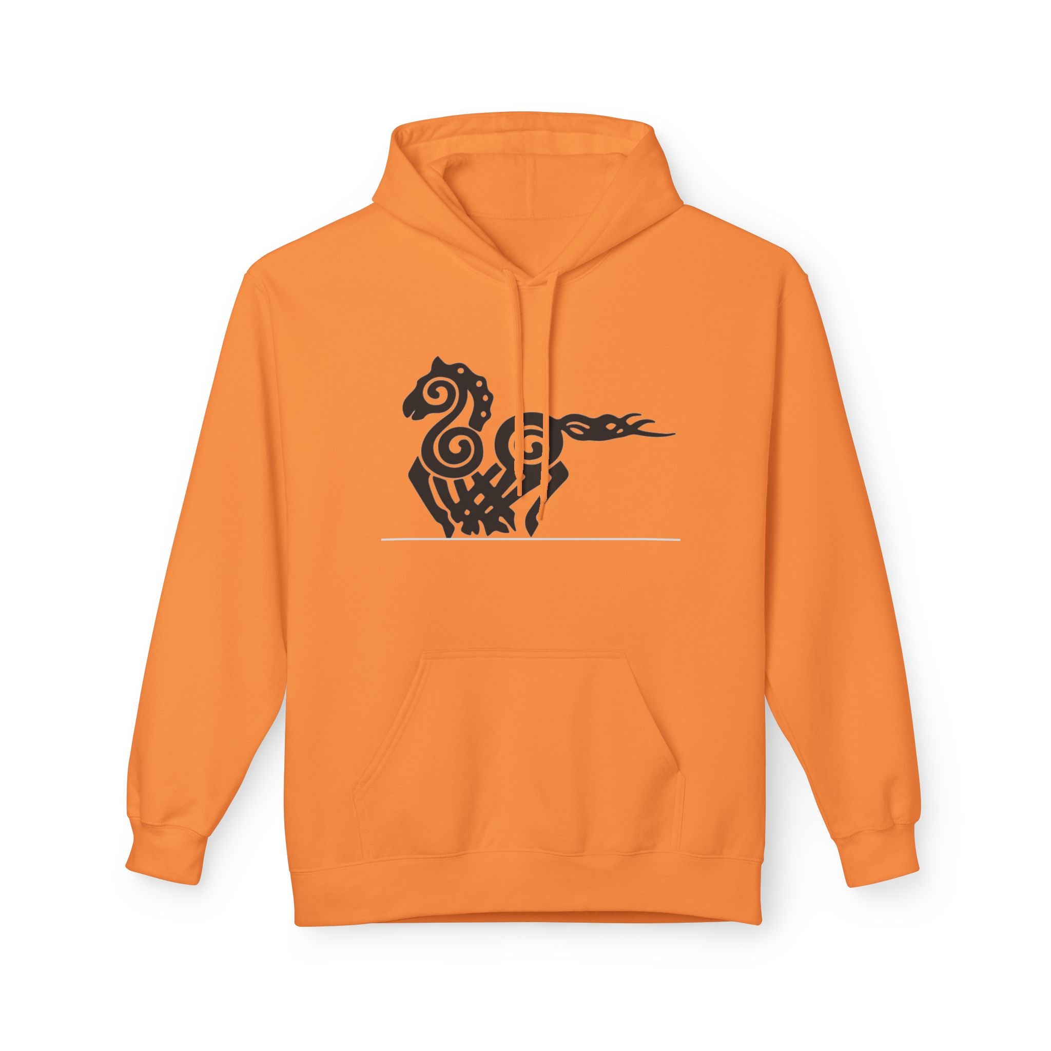 Viking Horse Tribal Hoodie — Nordic Norse Rune Stallion Design