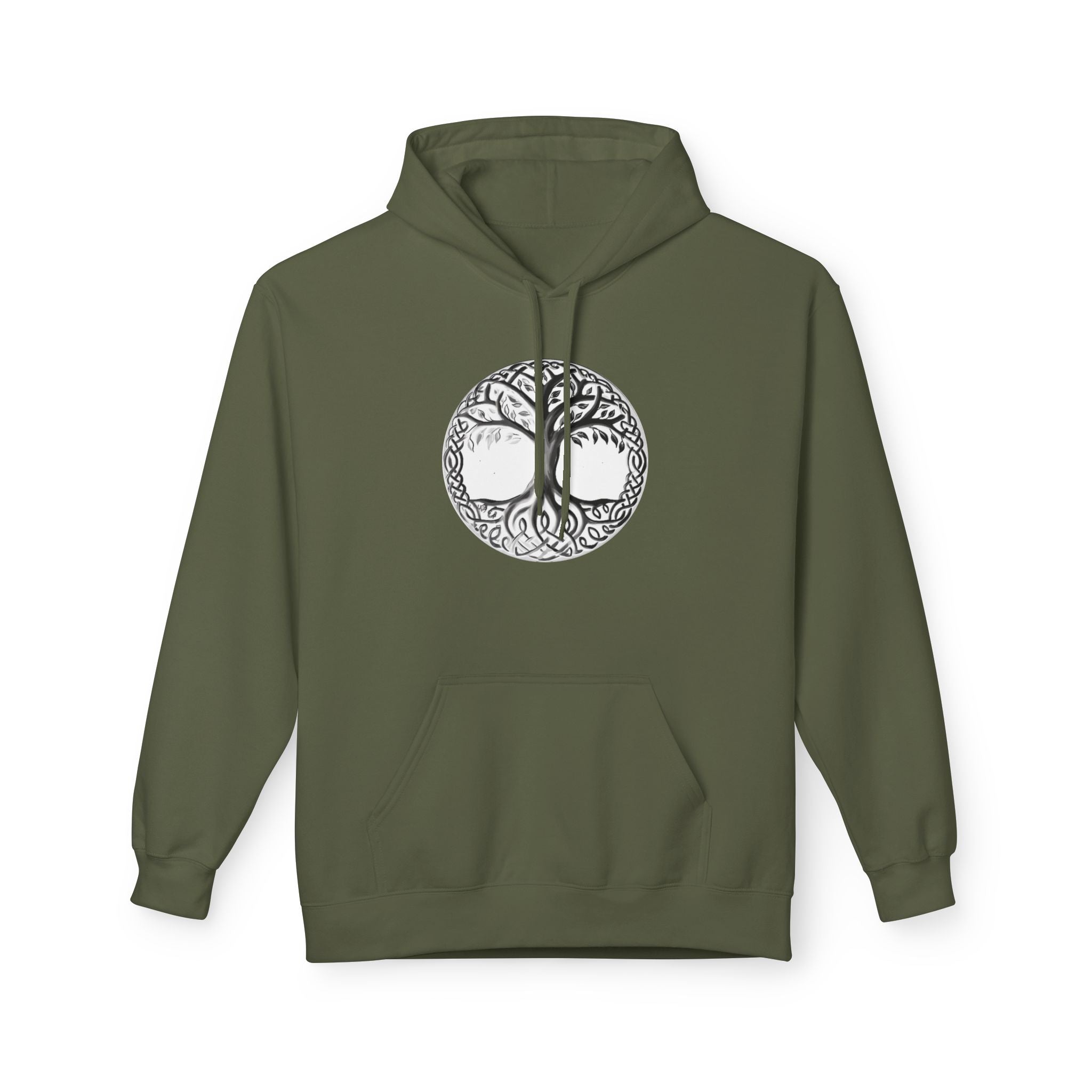 TYggdrasil tree of Life Cotton Hoodie – Intricate Celtic Woodland Symbol Sweatshirt