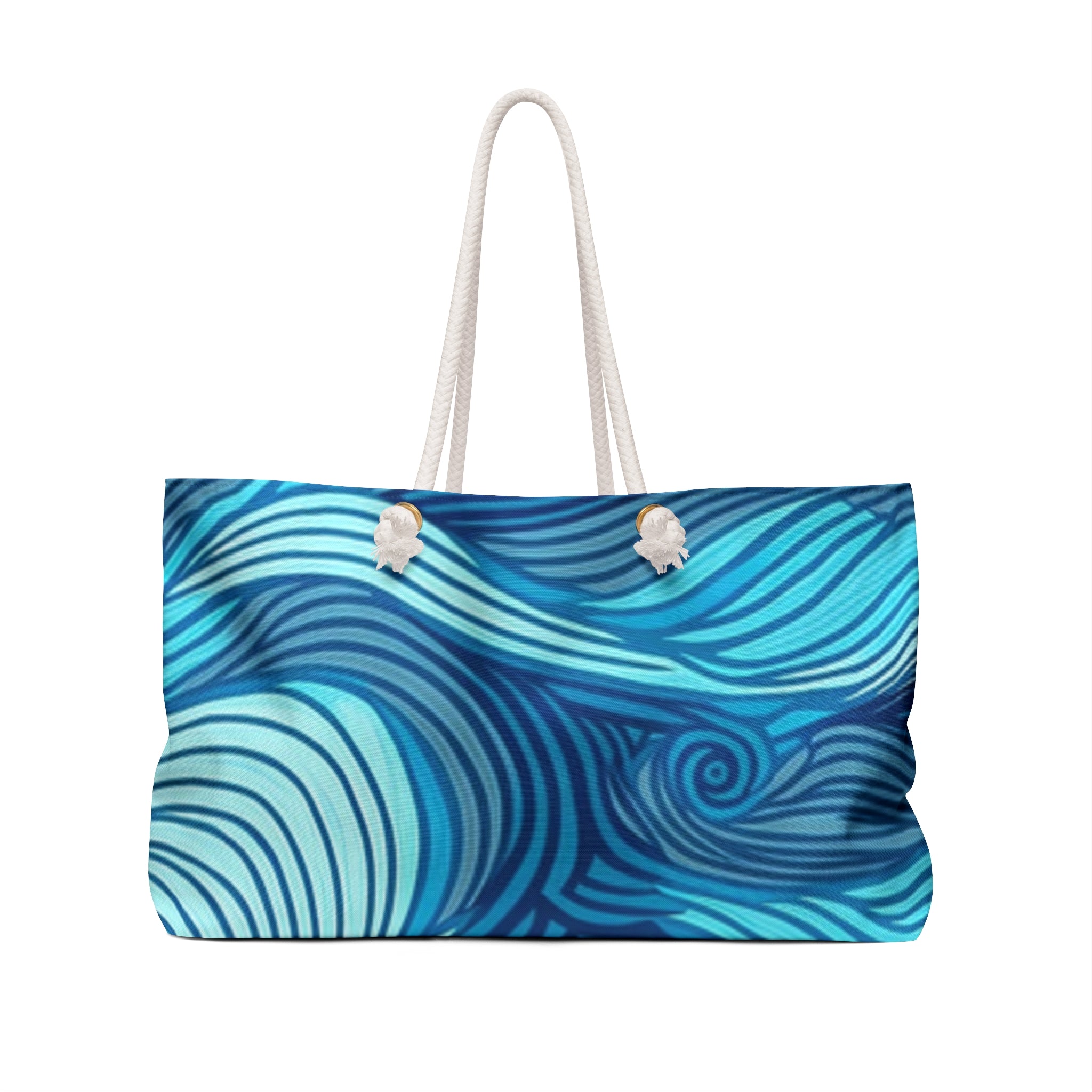Blue Wave Weekender Bag — Ocean Swirl Travel Tote