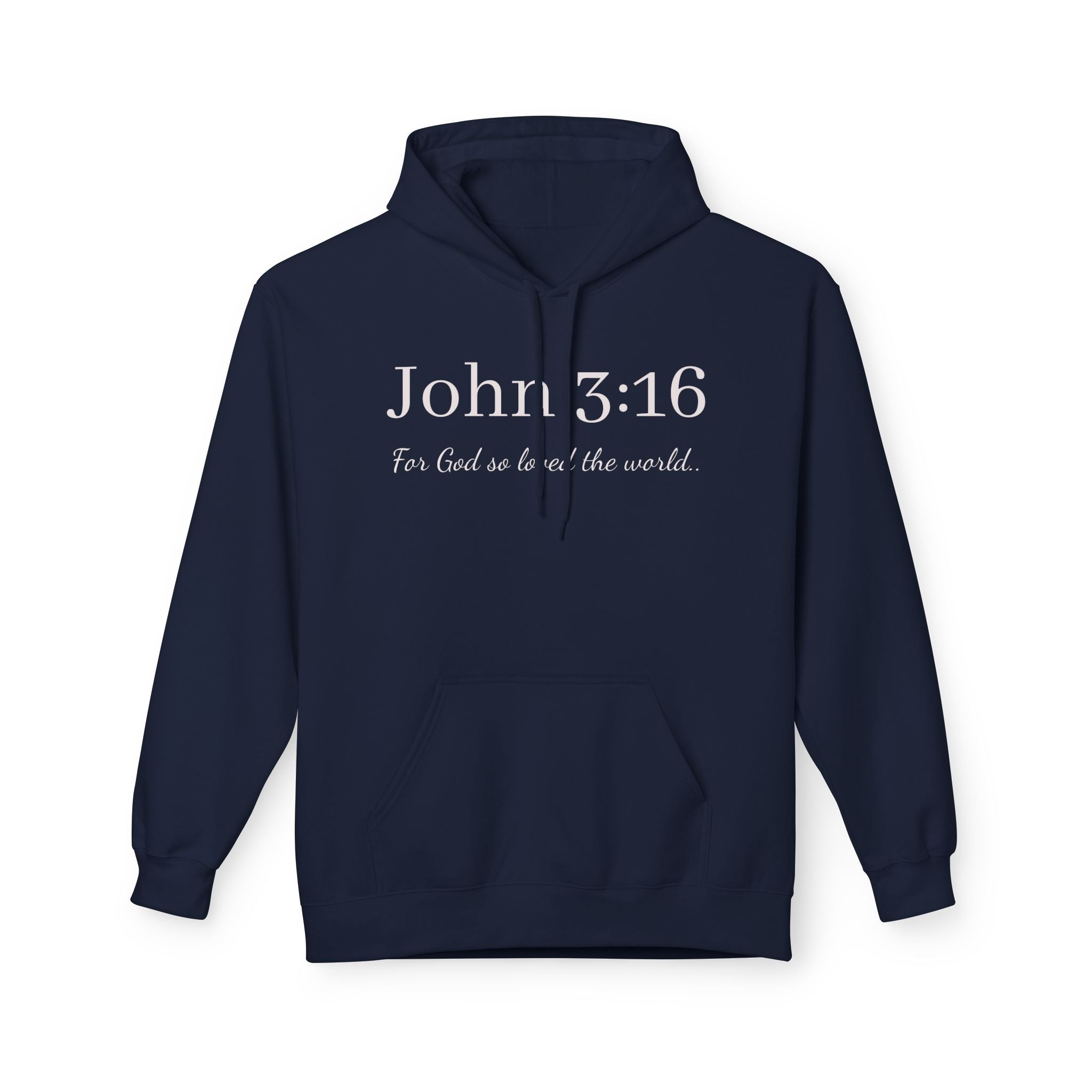 John 3:16 Hoodie – Christian Verse Fleece Pullover