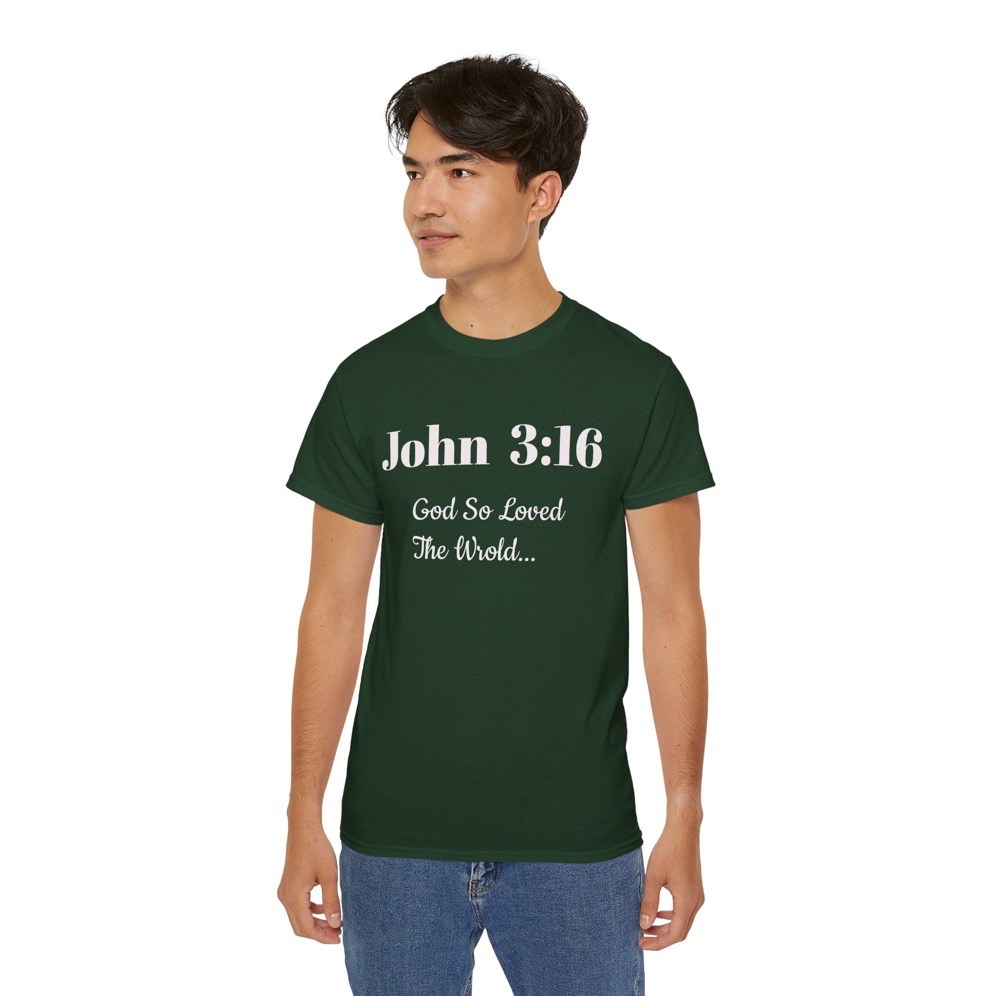 John 3:16 T‑Shirt — "God So Loved the World" Christian Tee