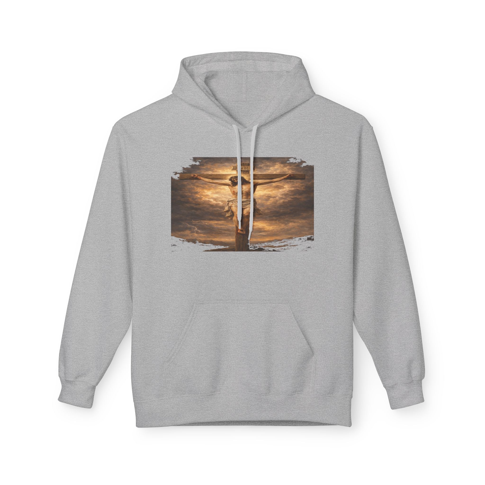 Jesus Christ on the Cross -Hoodie — Christian Faith Inspirational Pullover