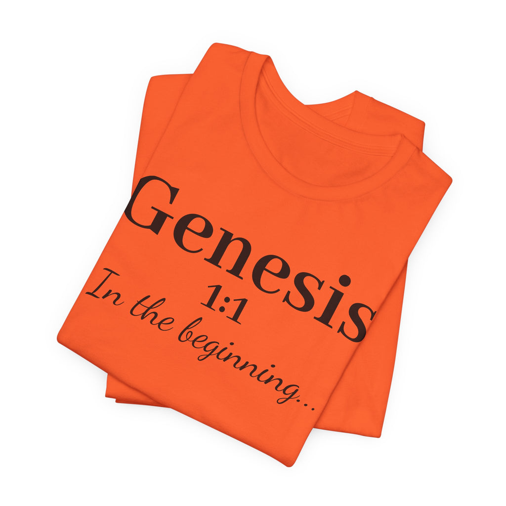 Genesis 1:1 "In the beginning" Christian Tee