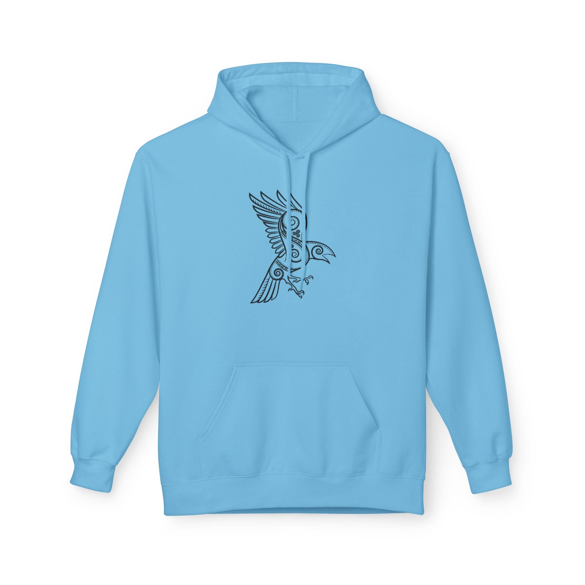 The Raven – Odin’s Messengers-Hoodie — Bird Outline Graphic Pullover