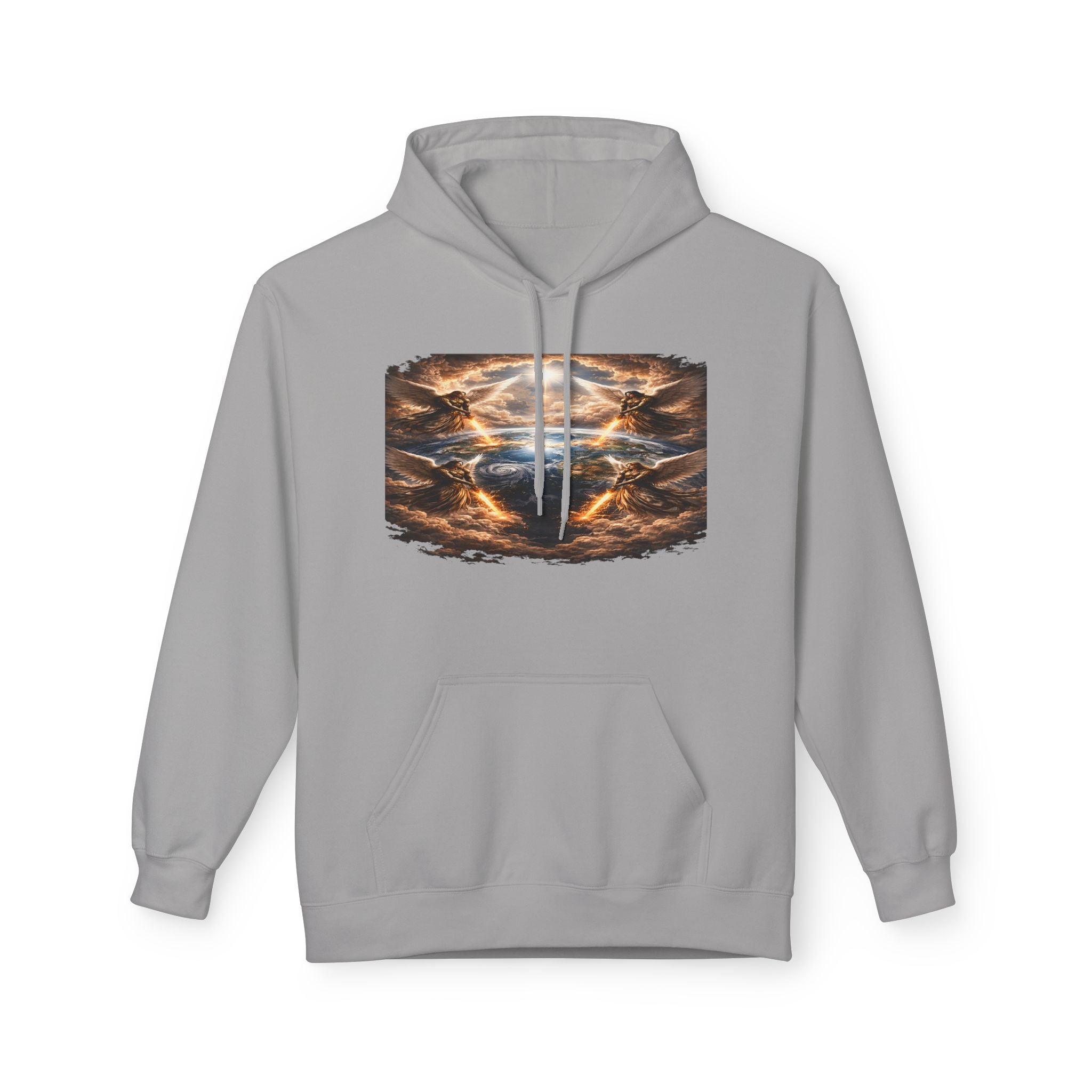 Revelation 7:1 The four Angels at the end of times-Jesus Christ retrun-Unisex Midweight Softstyle Fleece Hoodie