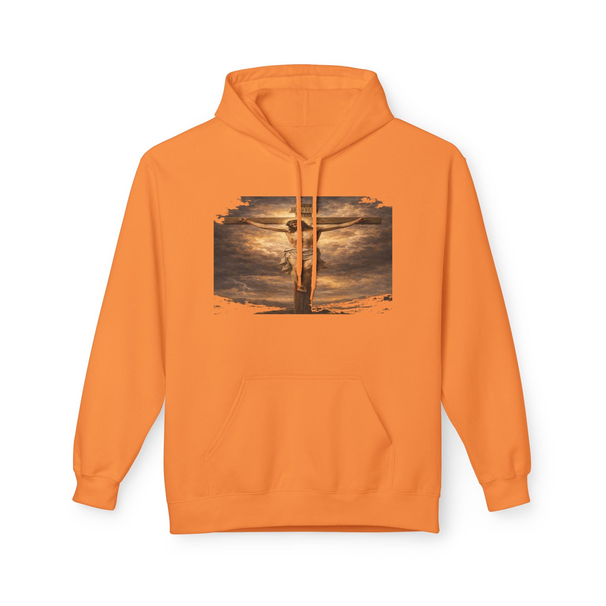 Jesus Christ on the Cross -Hoodie — Christian Faith Inspirational Pullover