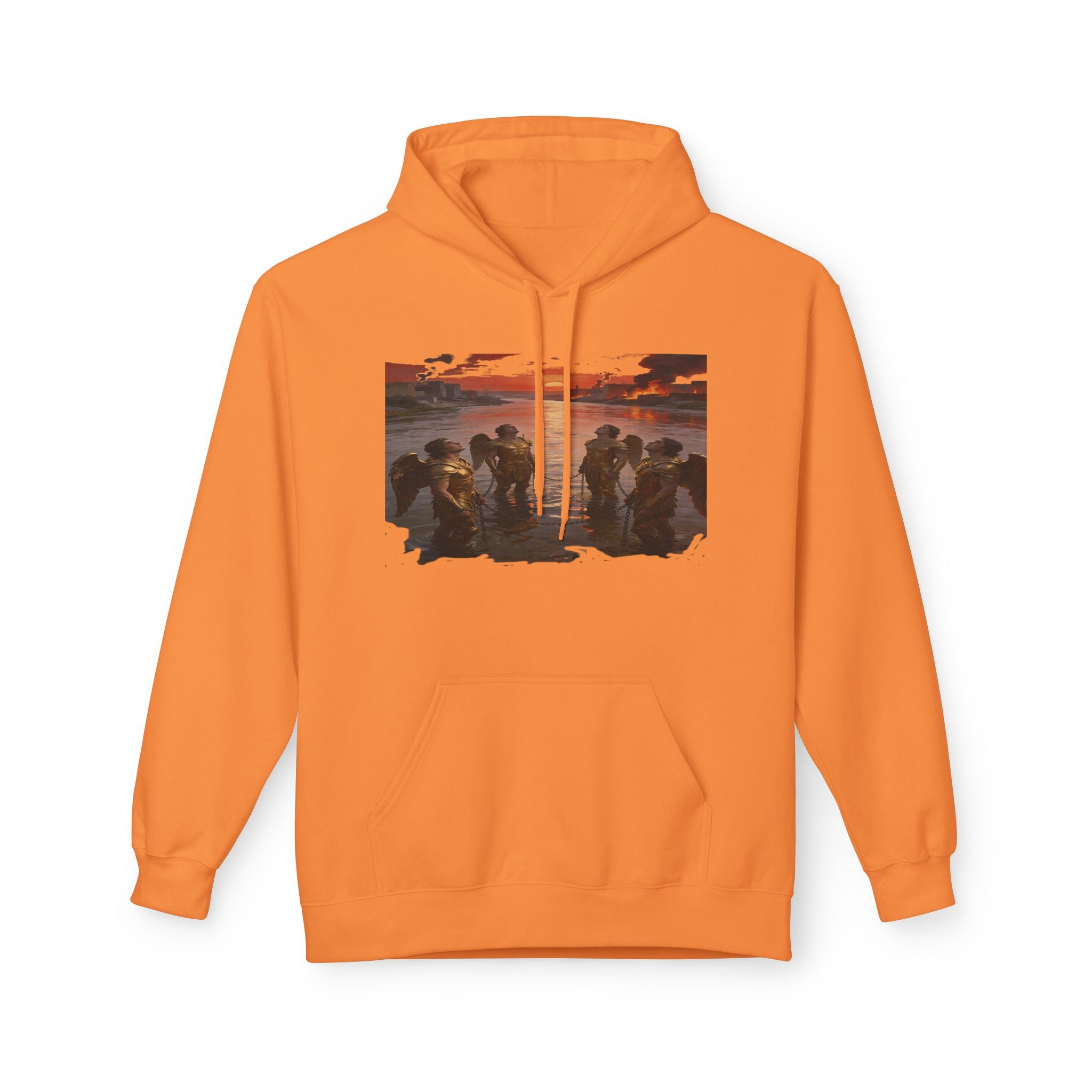 Revelation 9 reveals four fallen angels bound in the Euphrates River- Hoodie — Graphic