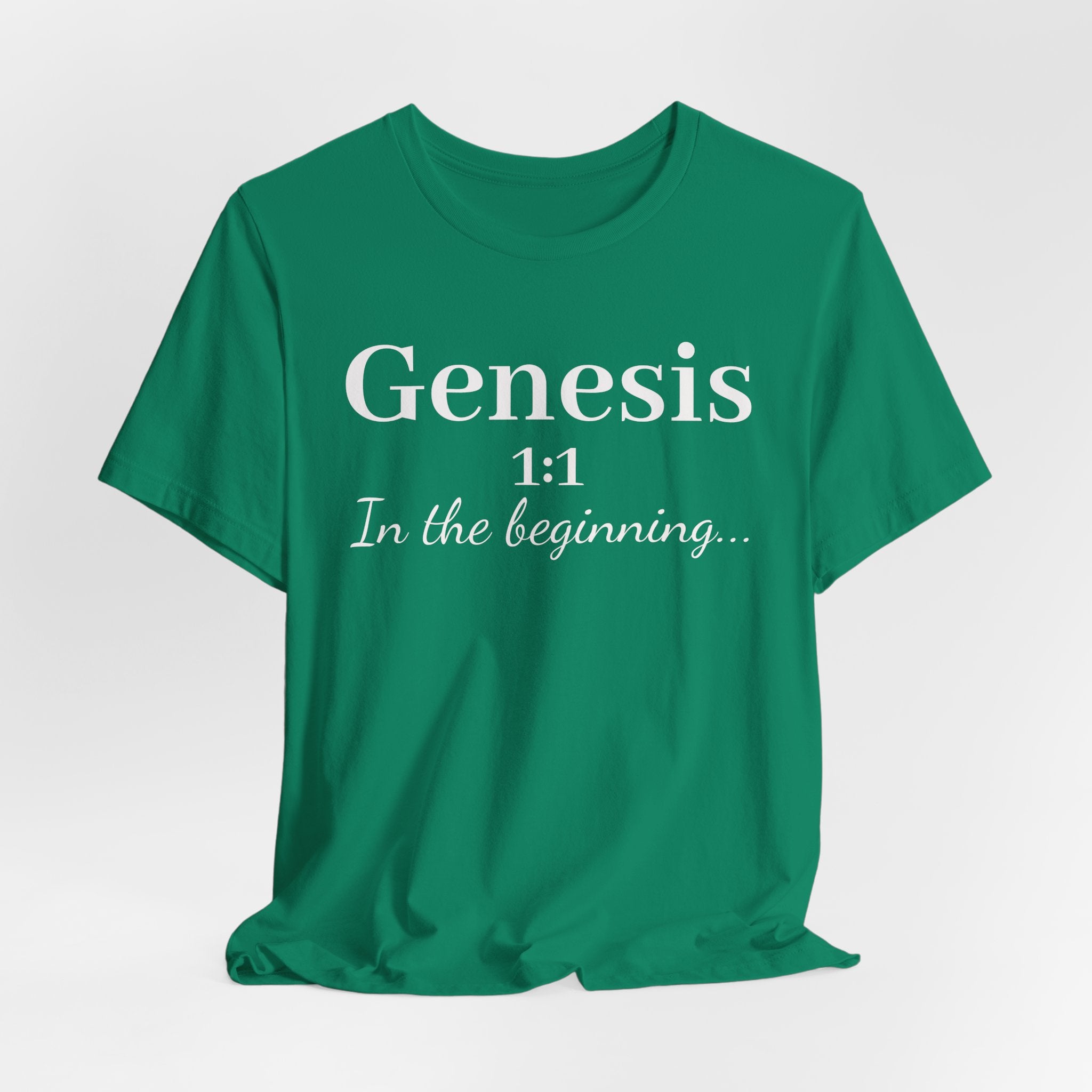 Biblical Genesis 1:1 T‑Shirt – "In the beginning..." Christian Scripture Tee