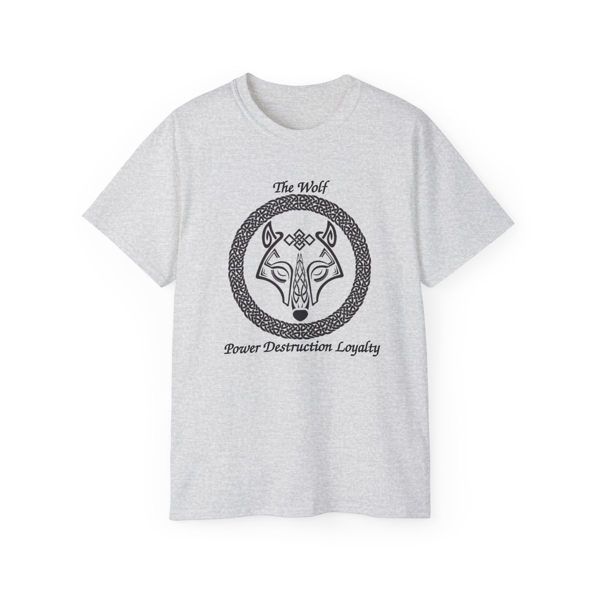 Cotton Wolf Emblem T-Shirt — "The Wolf" Power, Destruction & Loyalty Graphic Tee