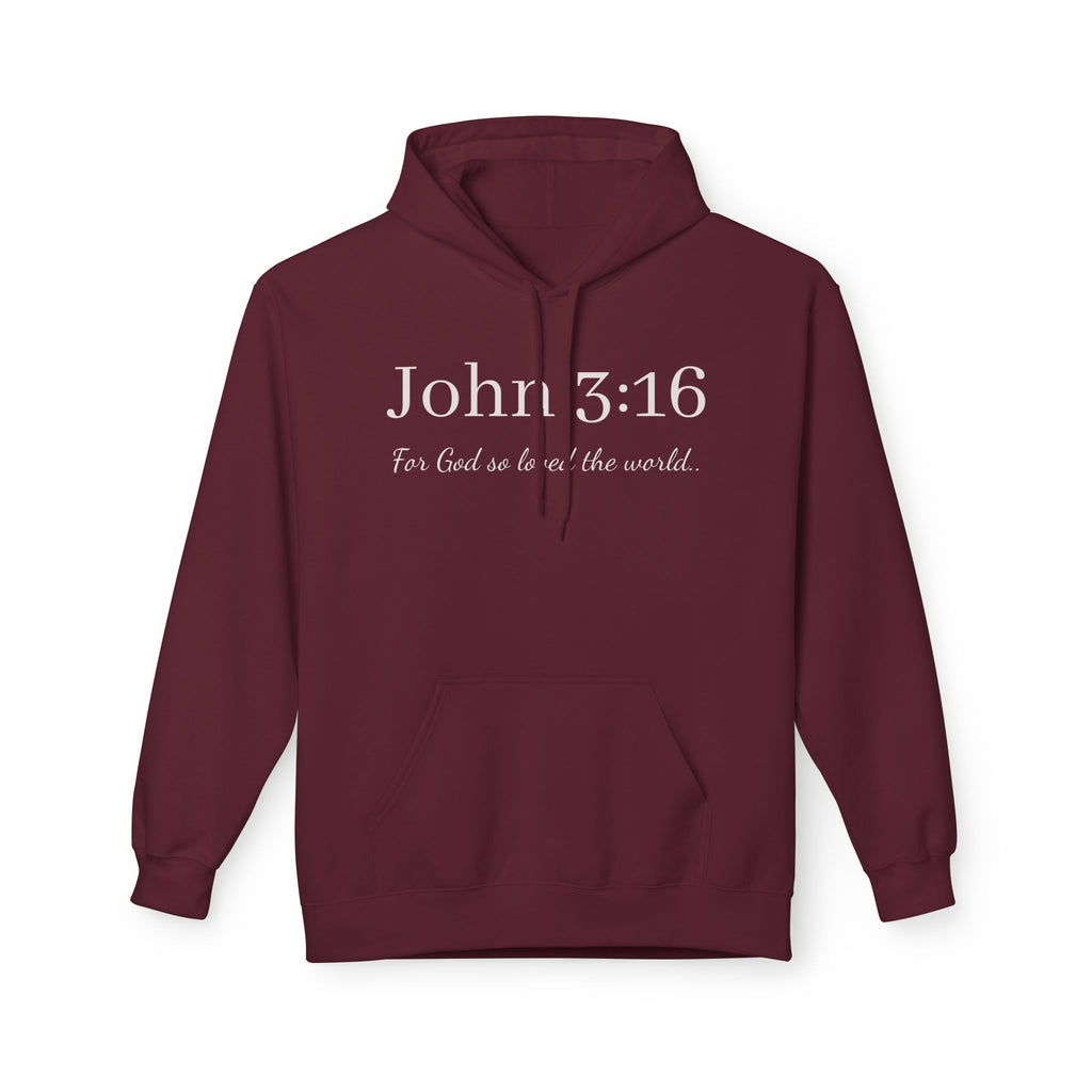 John 3:16 Hoodie – Christian Verse Fleece Pullover
