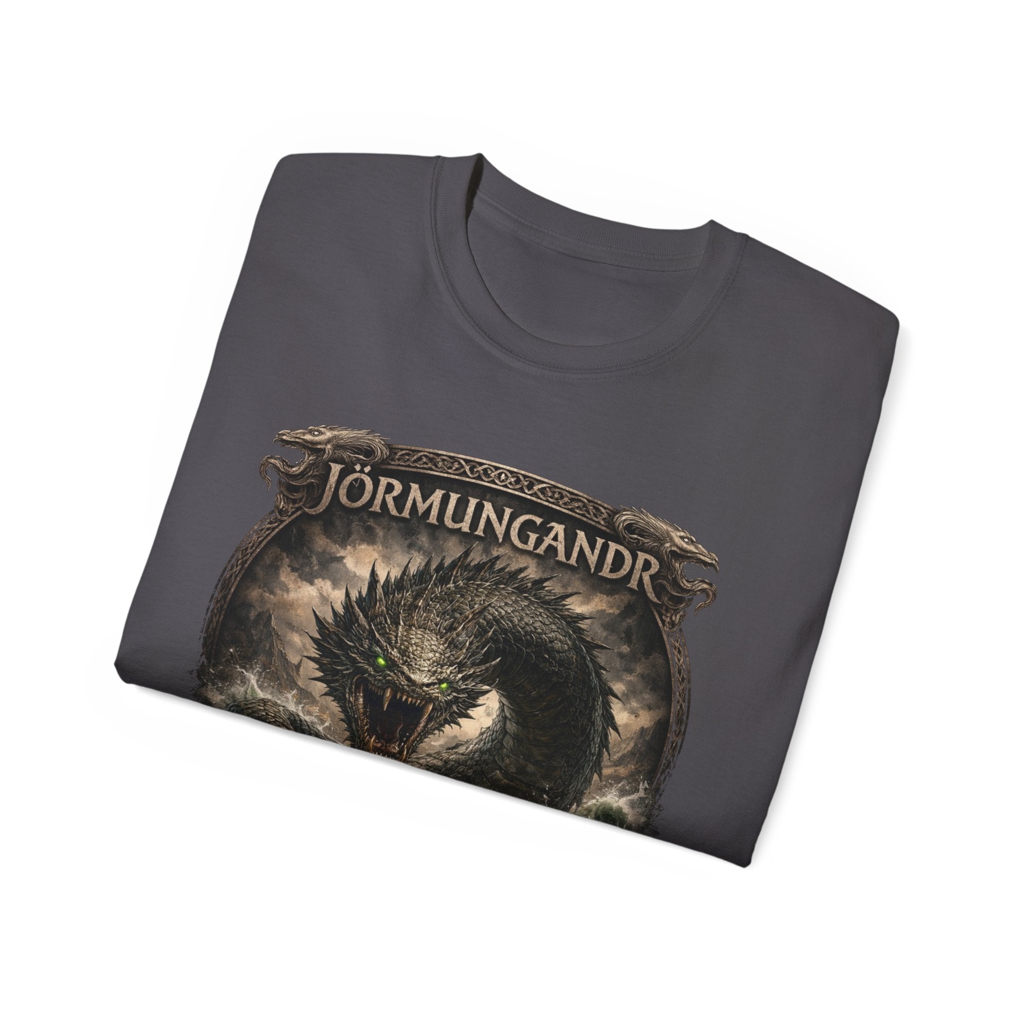 Jörmungandr Norse Mythology Cotton T-Shirt – Serpent of Midgard