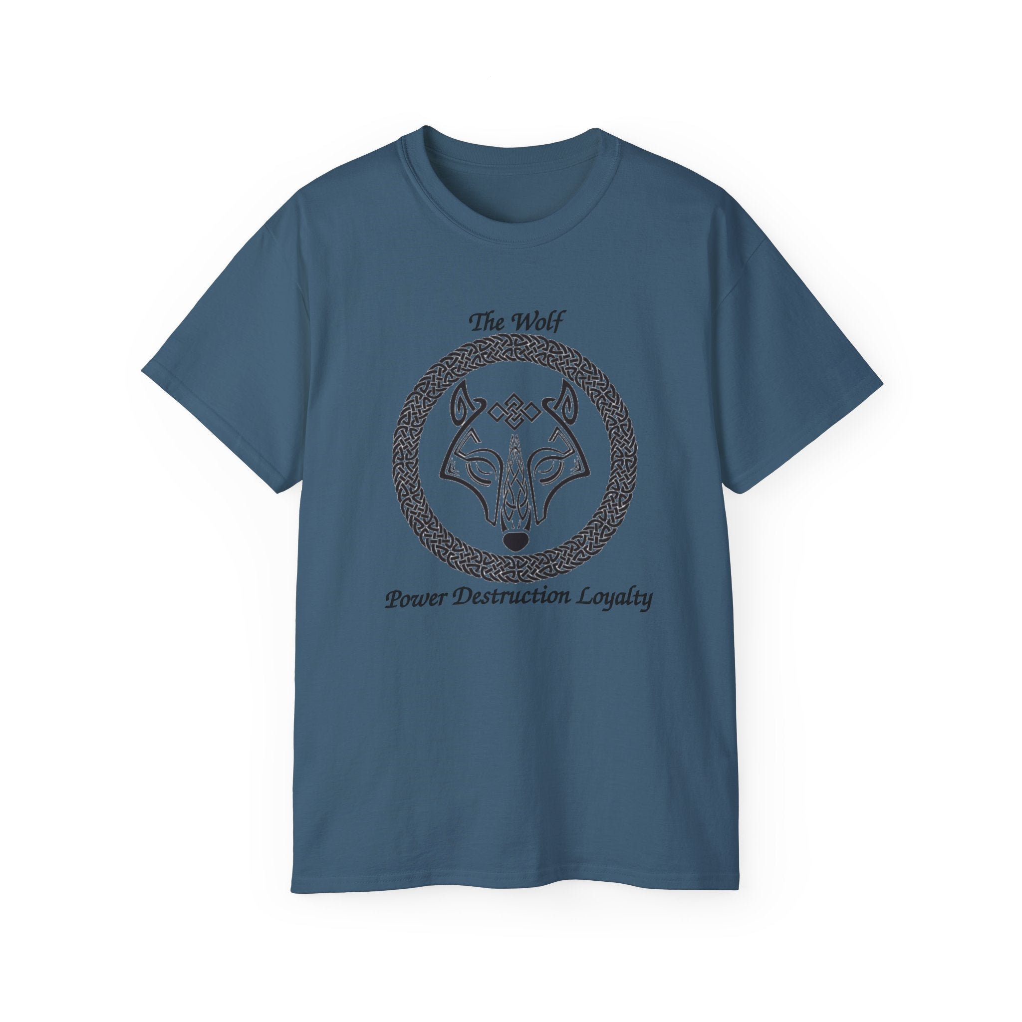 Cotton Wolf Emblem T-Shirt — "The Wolf" Power, Destruction & Loyalty Graphic Tee