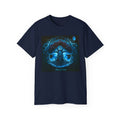 Tree of Life Cotton T-Shirt — Mystic Blue Celtic Yggdrasil Tee