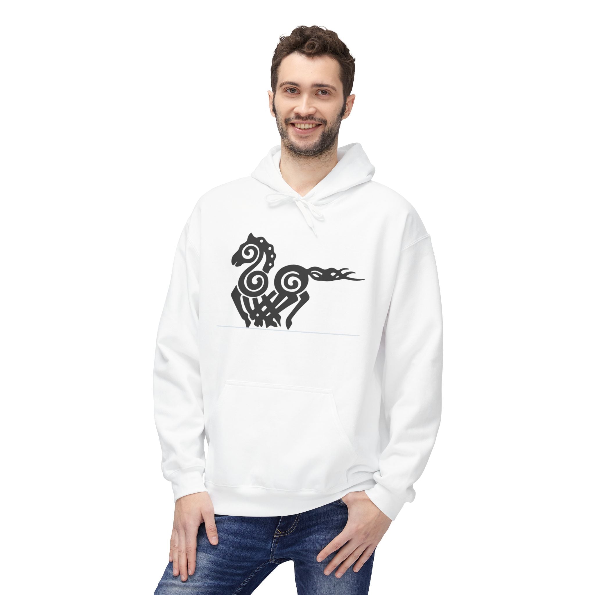 Viking Tribal Hoodie - Nordic Norse Myth Design