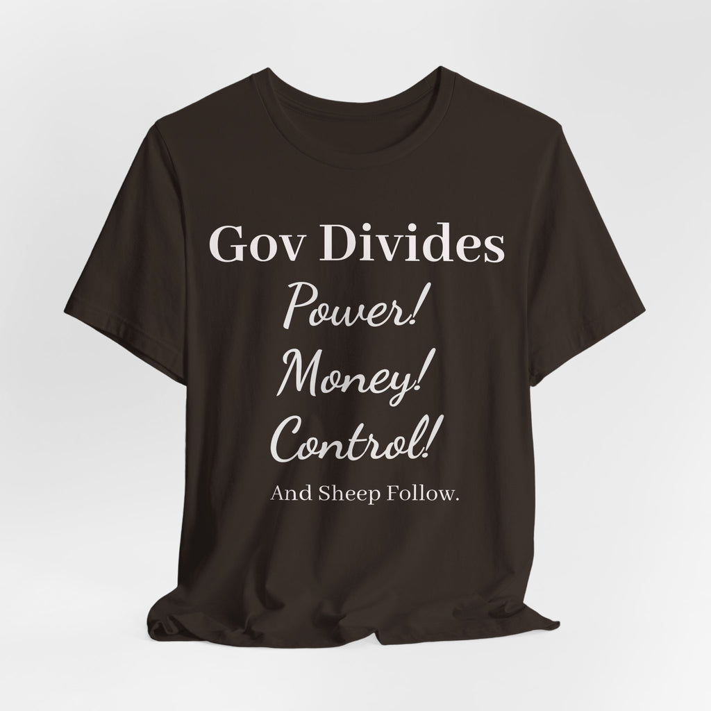 Gov Divides Tee — Pastel Political Statement T-Shirt