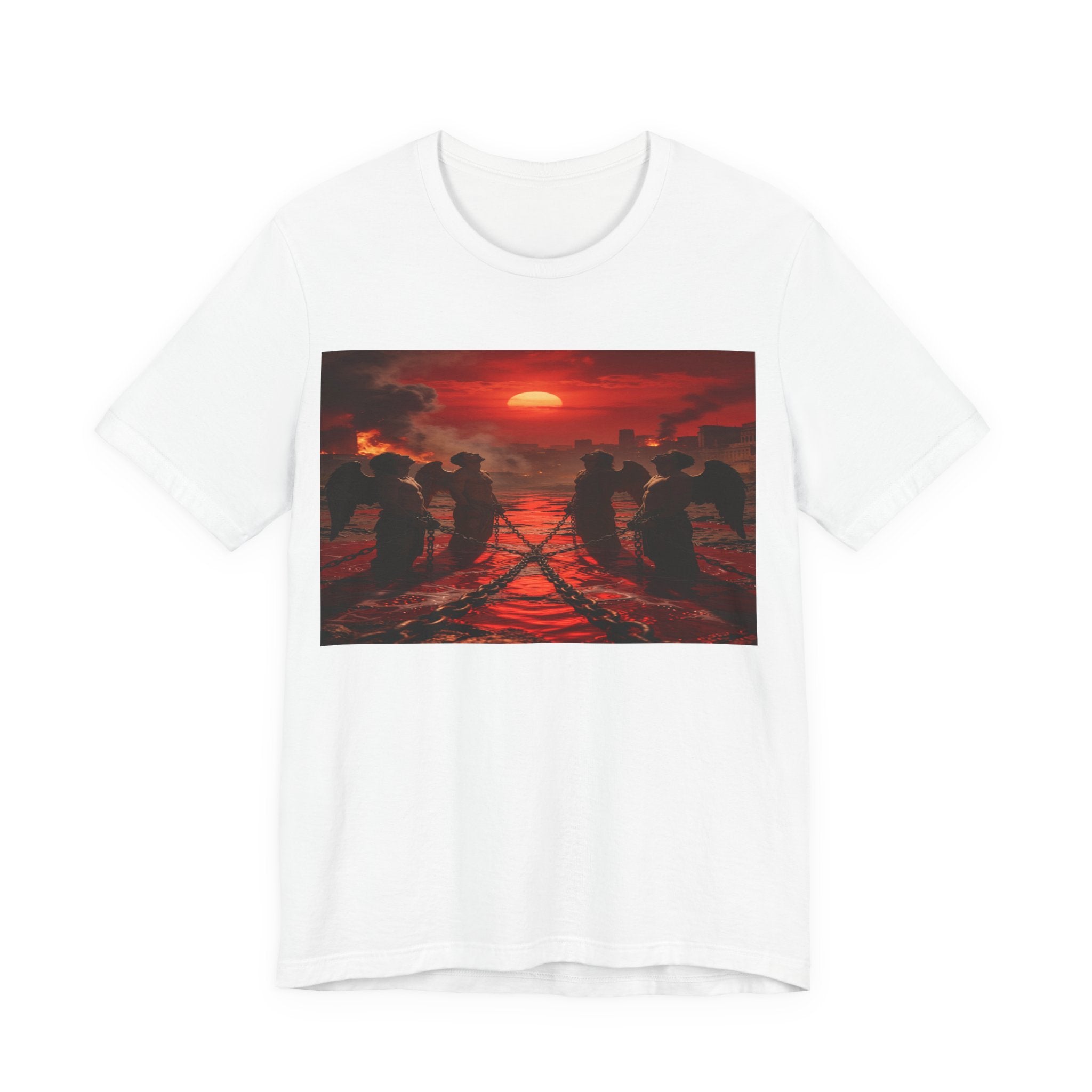 Angles Revelation 9 reveals four fallen angels bound in the Euphrates RiverShort Sleeve Tee