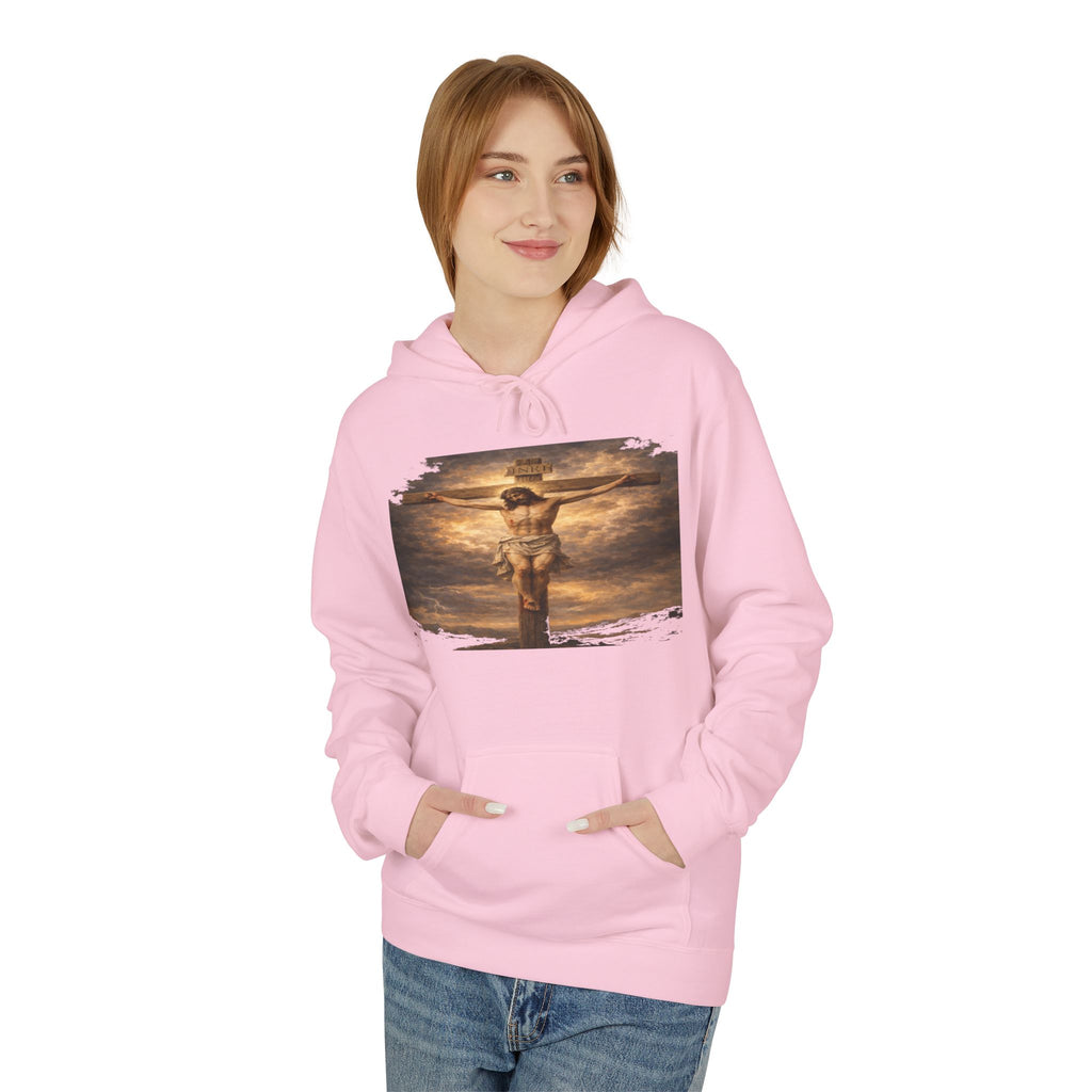 Jesus Christ on the Cross -Hoodie — Christian Faith Inspirational Pullover