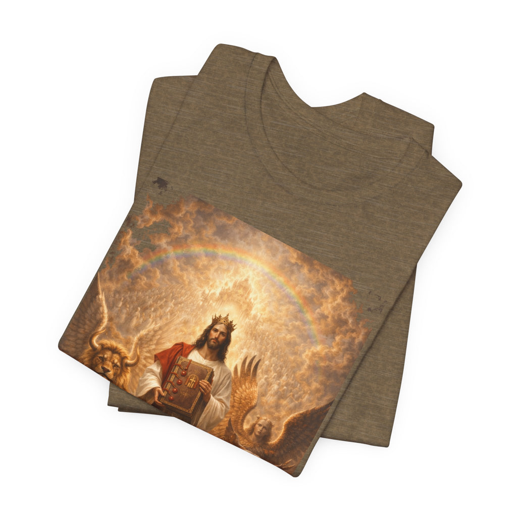 Jesus Christ The Lamb of God-Book of Judgment —  Religious T‑Shirt(Revelation 5:5-7)