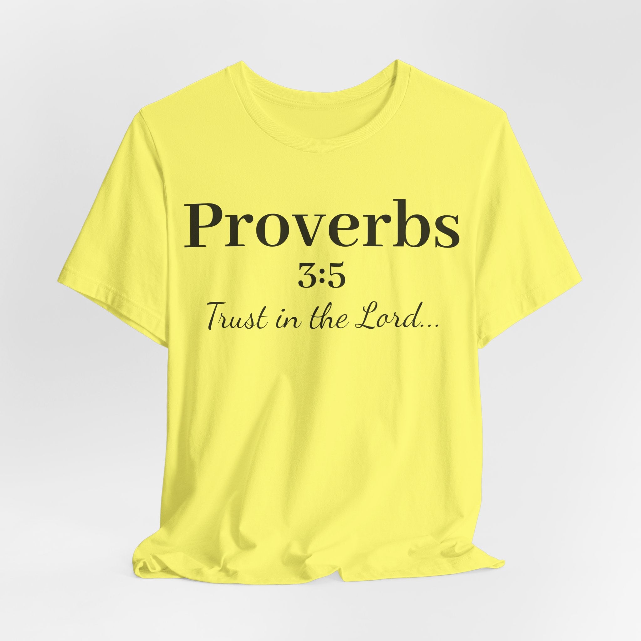 Proverbs 3:5 “Trust in the Lord” Tee — Christian Faith Scripture T‑Shirt