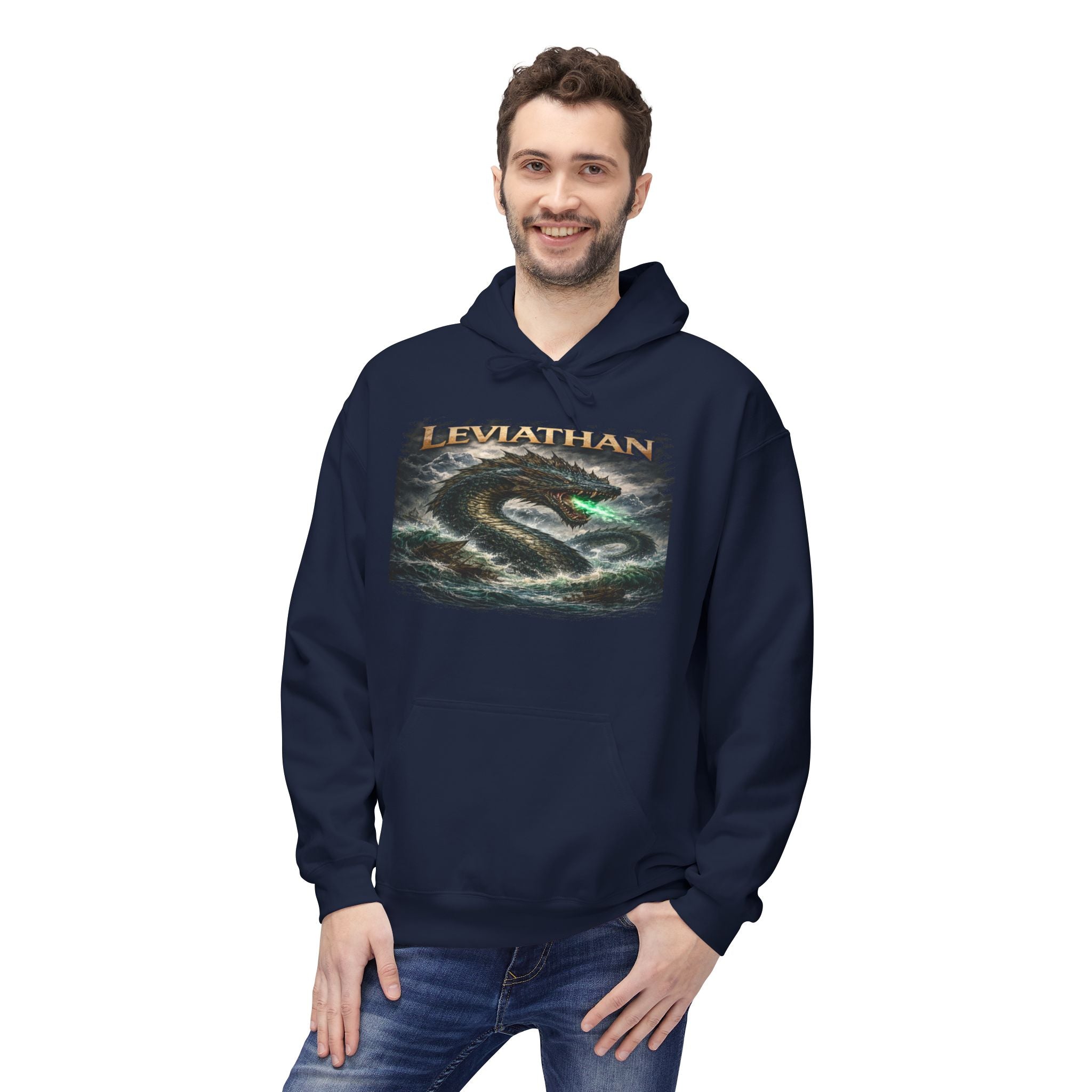 Leviarhan Hoodie — Coastal Wave Graphic Pullover