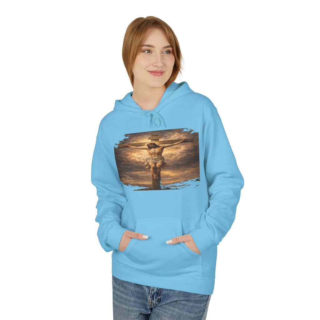Jesus Christ on the Cross -Hoodie — Christian Faith Inspirational Pullover