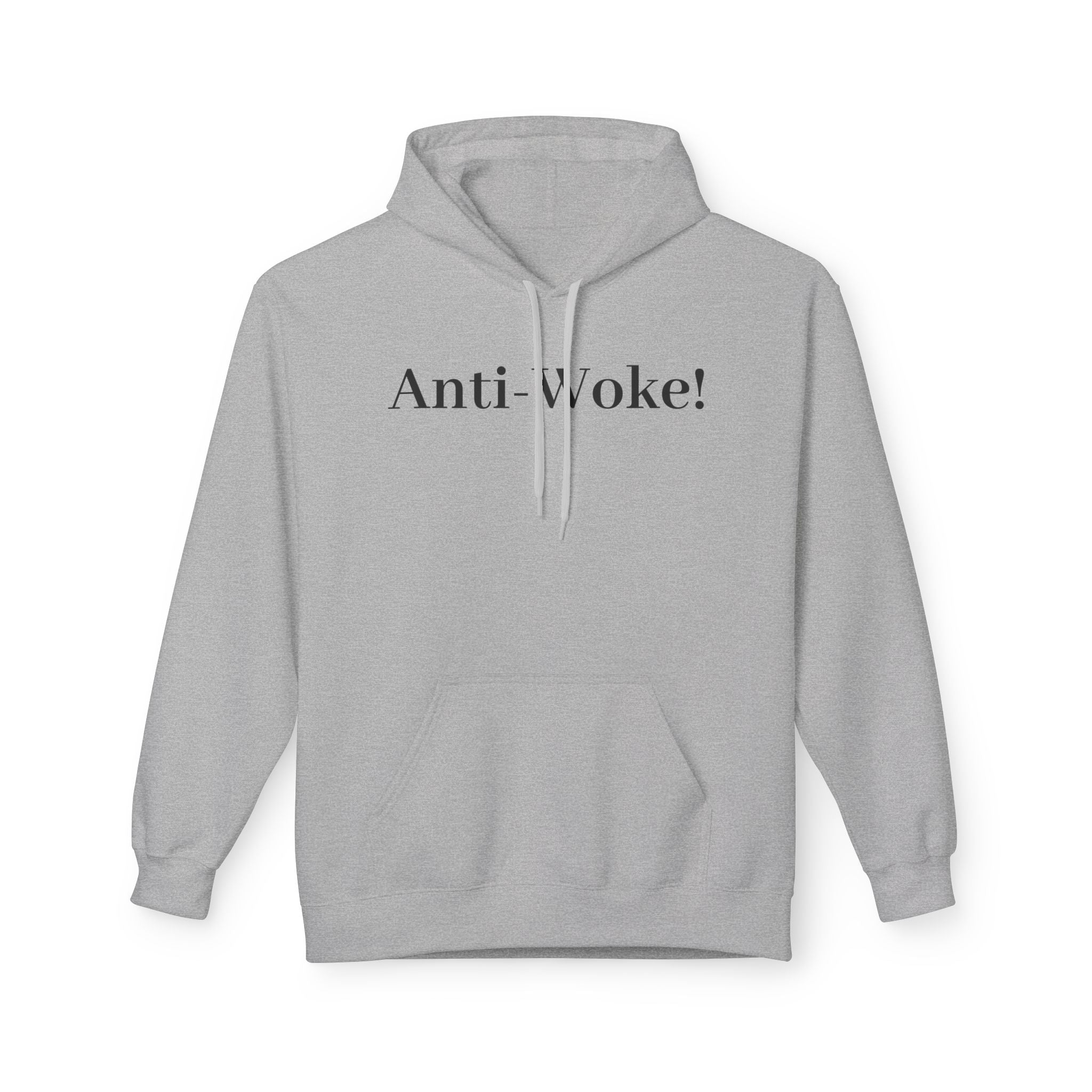 Anti-Woke Hoodie — Minimalist Political Statement Pullover
