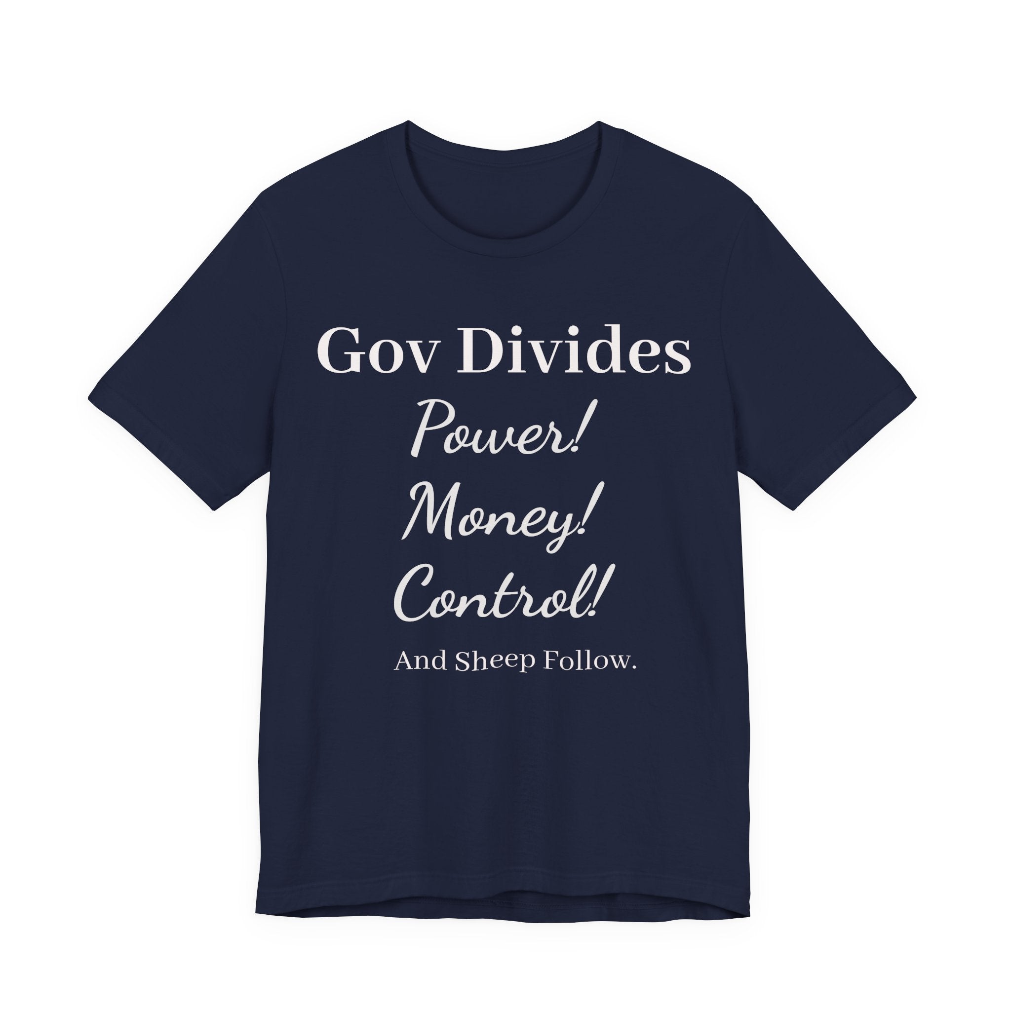Gov Divides Tee — Pastel Political Statement T-Shirt