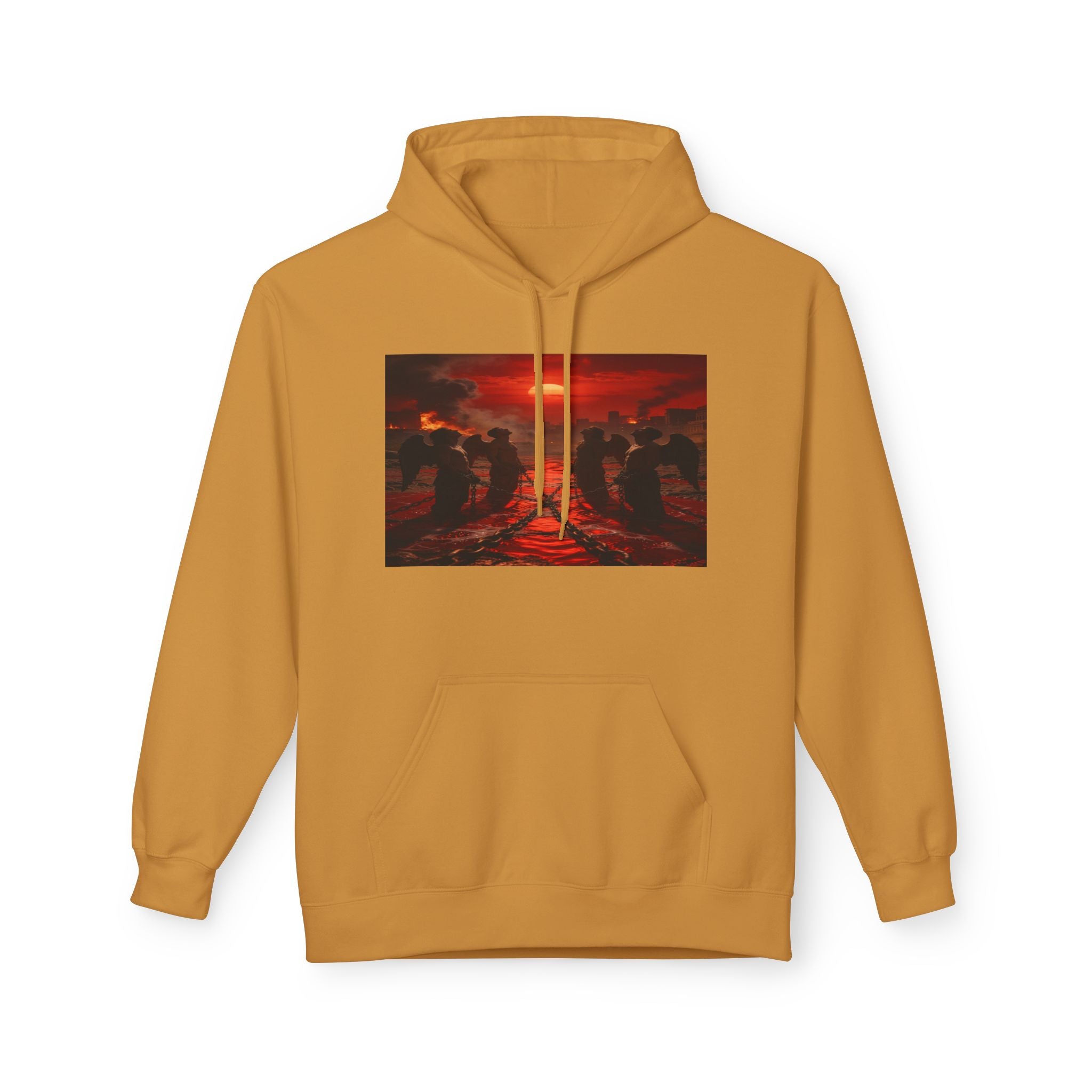 Revelation 9 reveals four fallen angels bound in the Euphrates River! Hoodie!