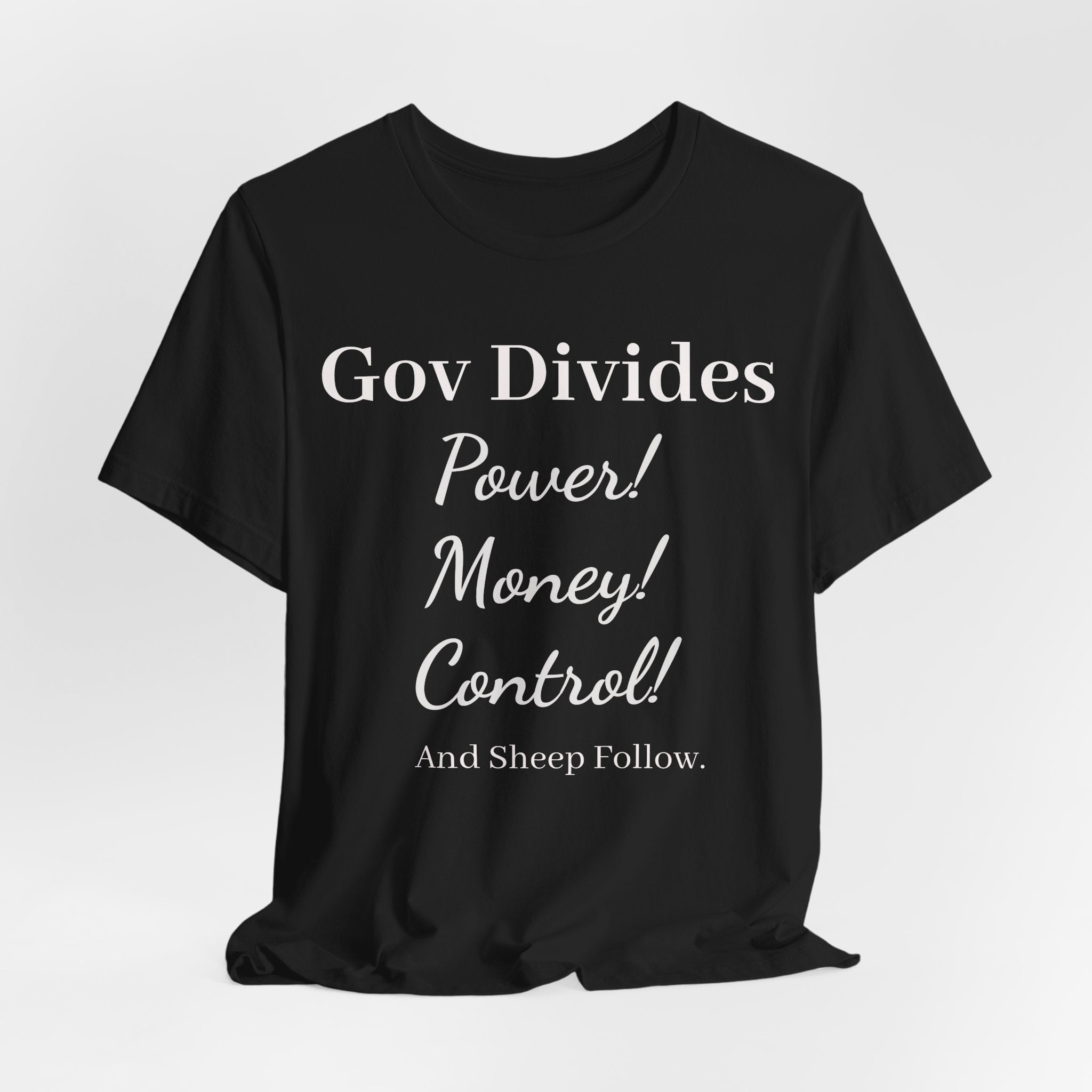 Gov Divides Tee — Pastel Political Statement T-Shirt