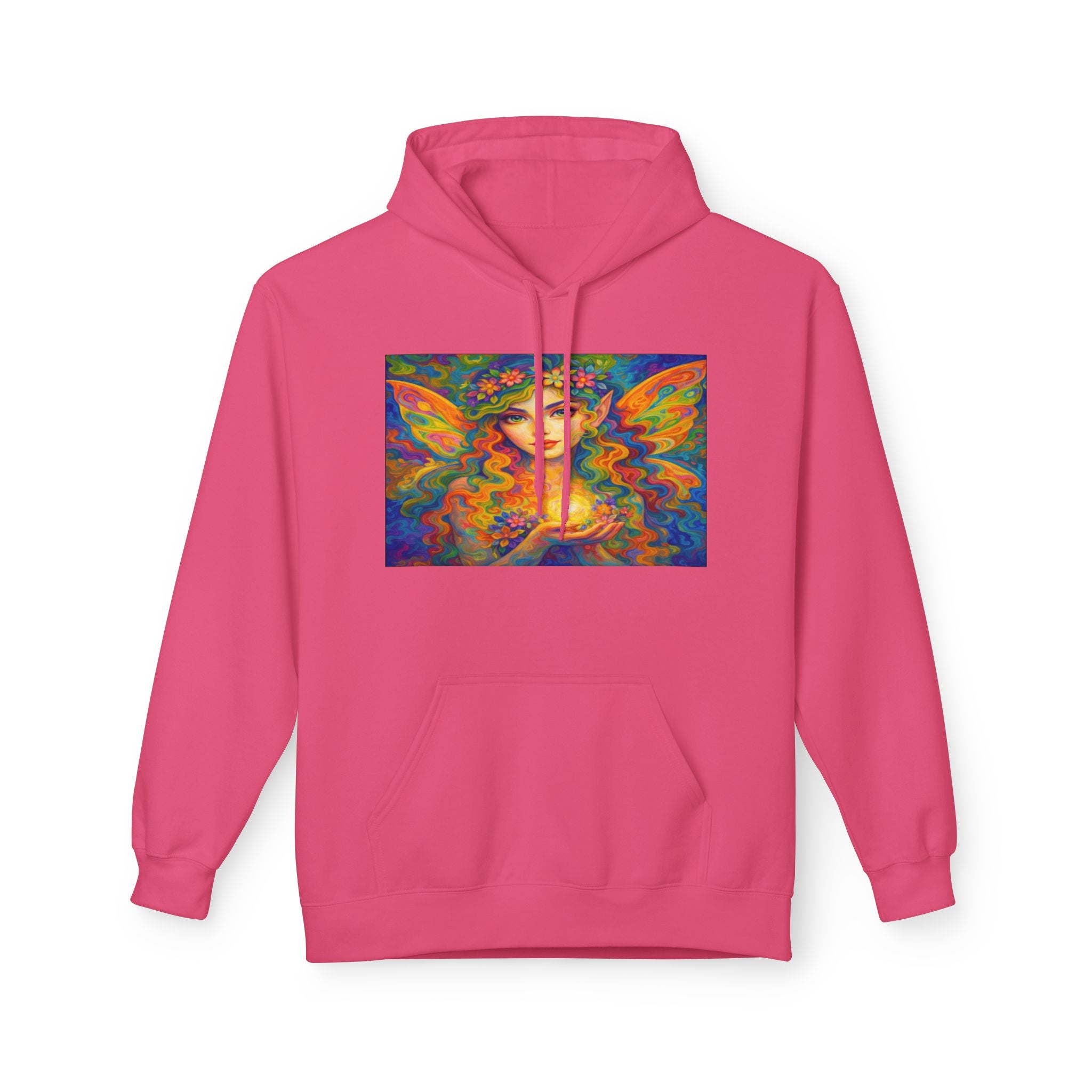 Psychedelic Butterfly fairy cotton Hoodie - Vibrant Tie-Dye Art Pullover