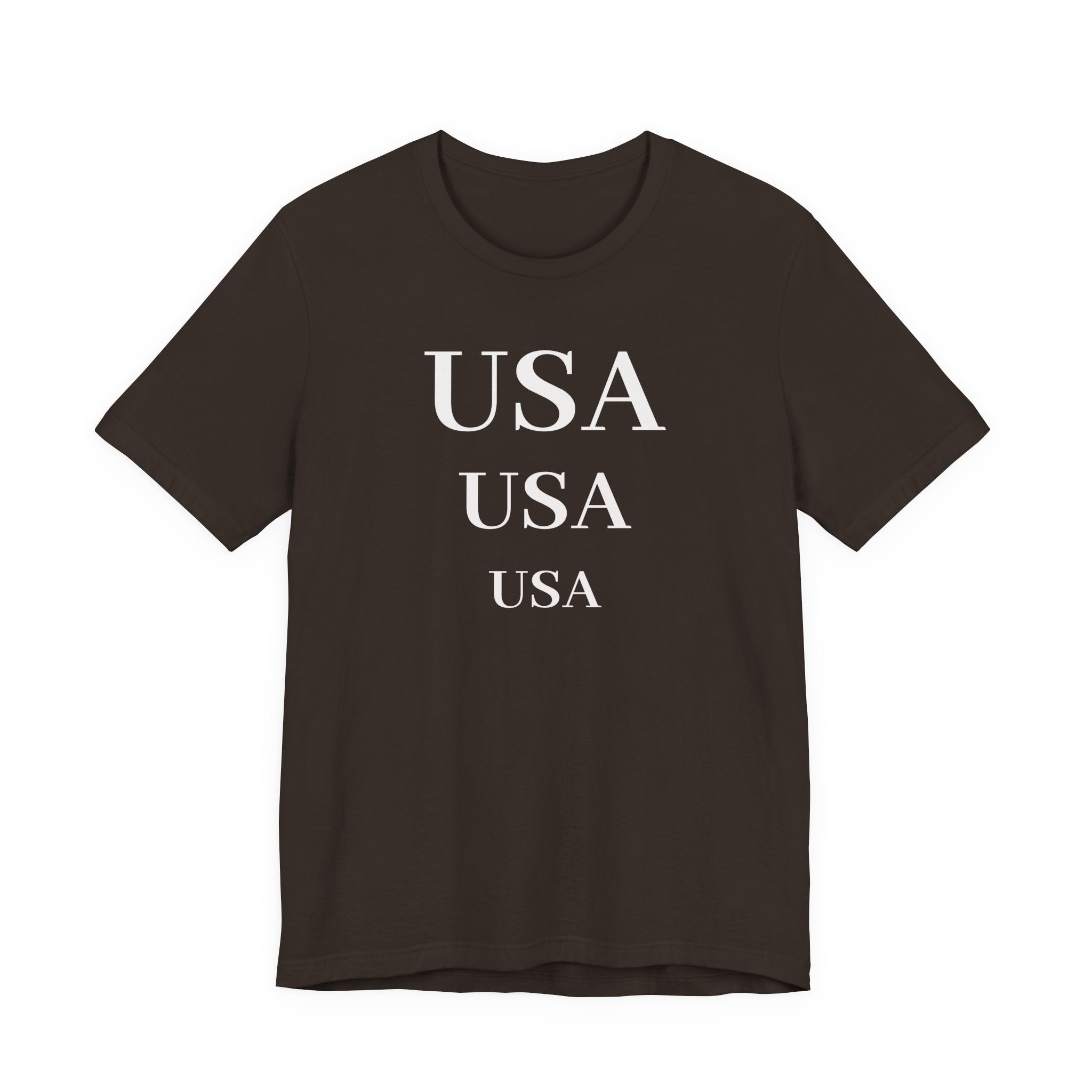 USA Repeat Text T‑Shirt — Patriotic Graphic Tee for 4th of July