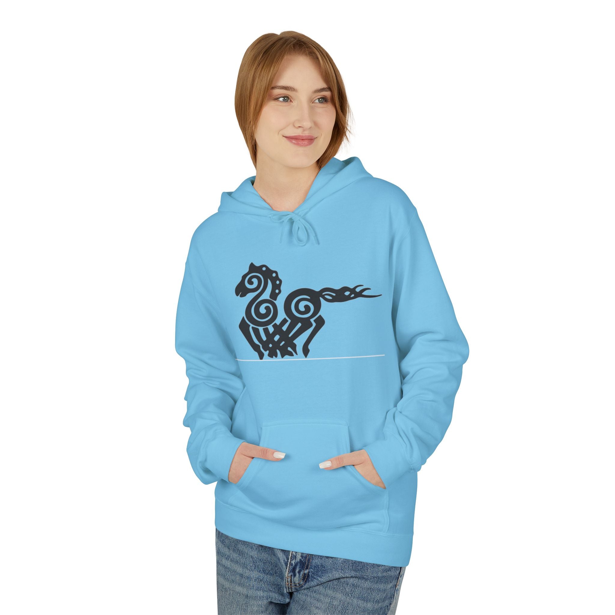 Viking Tribal Hoodie - Nordic Norse Myth Design