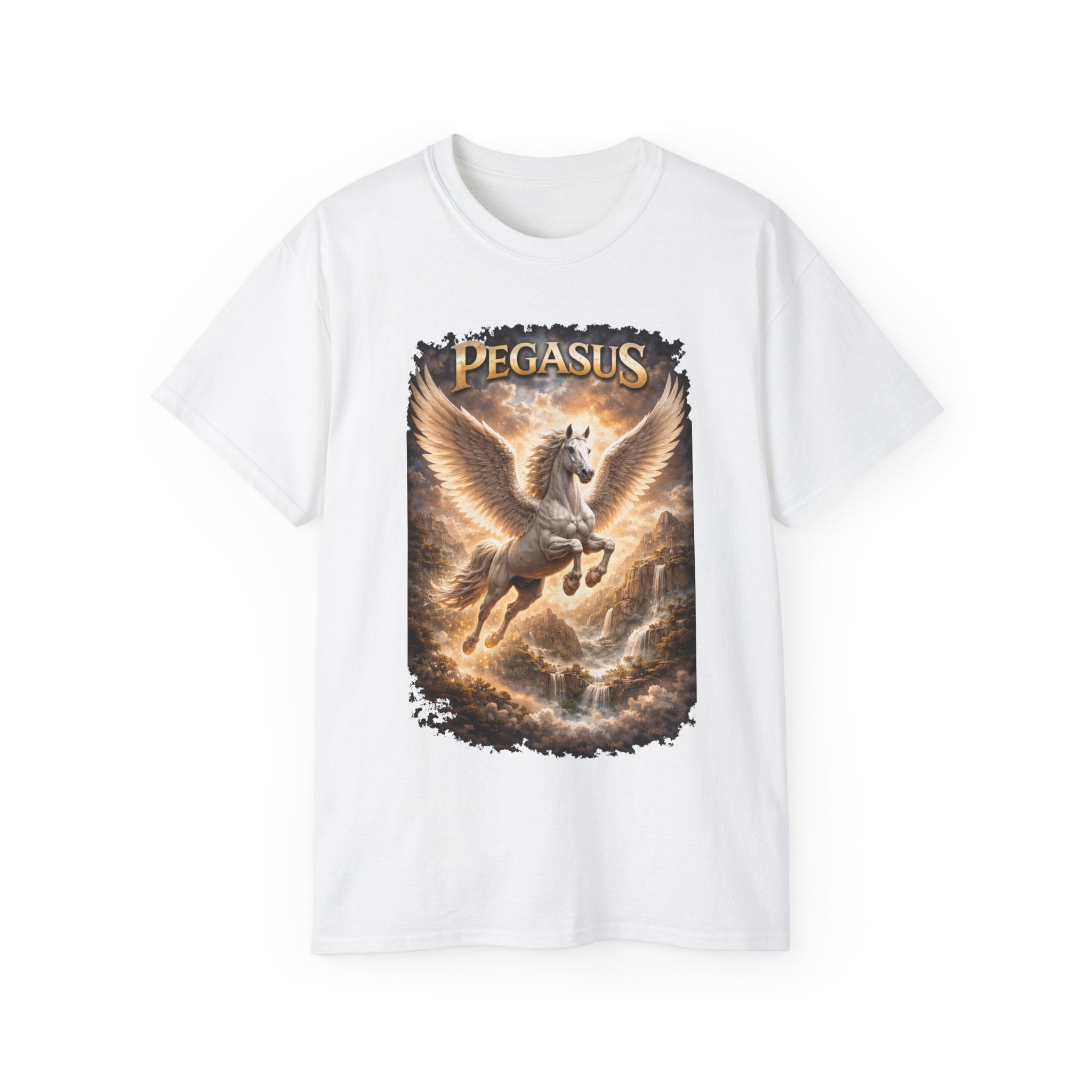 Pegasus Flying Horse Cotton T‑Shirt — Mythical Winged Unicorn Tee
