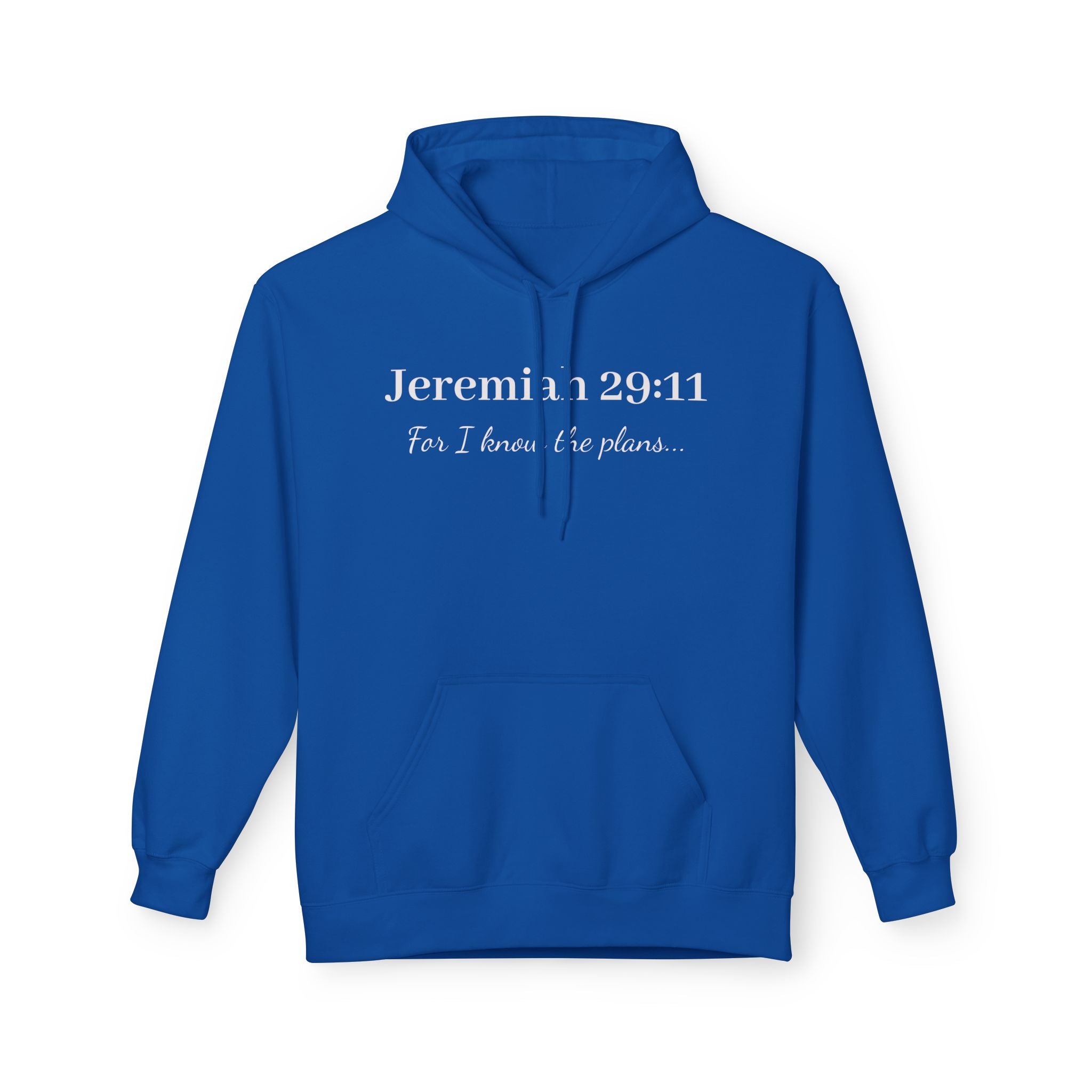 Jeremiah 29:11 Hoodie — 'For I Know the Plans' Christian Fleece Pullover