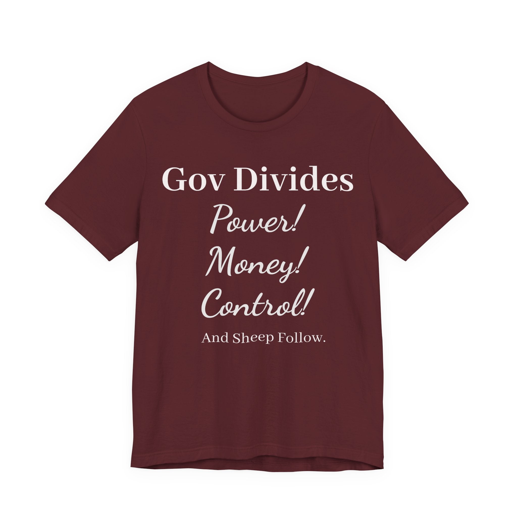 Gov Divides Tee — Pastel Political Statement T-Shirt