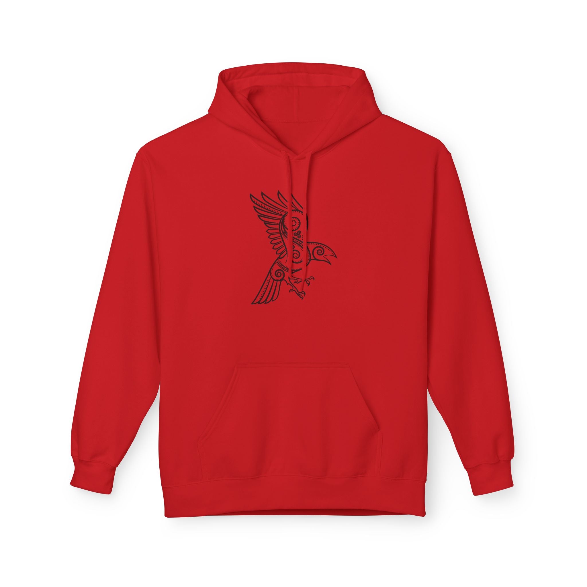 The Raven – Odin’s Messengers-Hoodie — Bird Outline Graphic Pullover