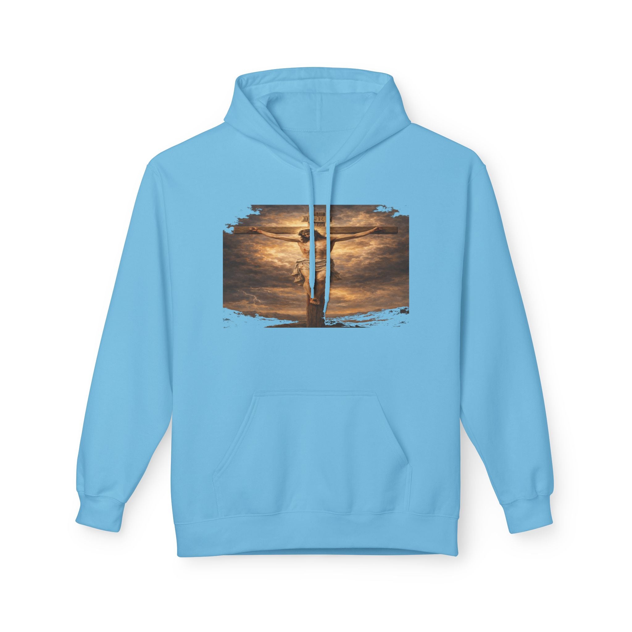 Jesus Christ on the Cross -Hoodie — Christian Faith Inspirational Pullover
