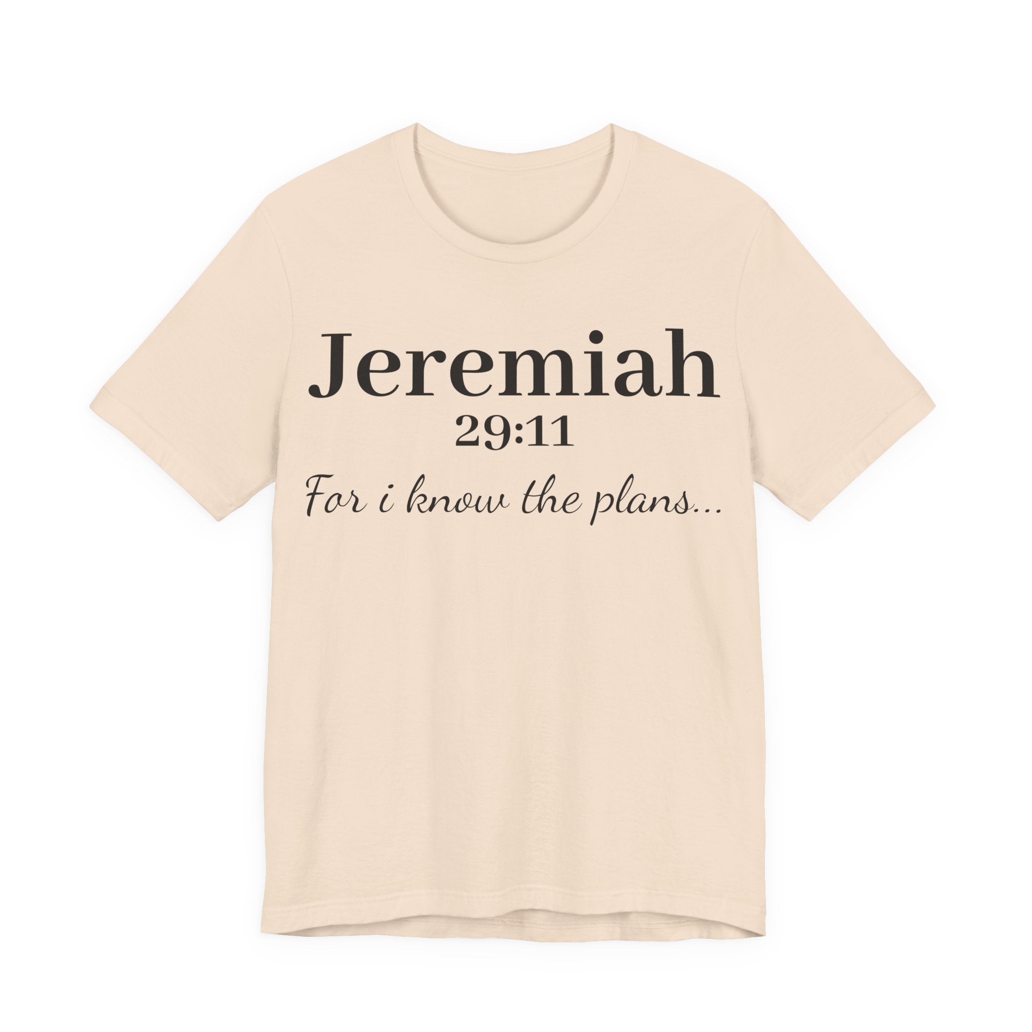 Jeremiah 29:11 Scripture T-Shirt — "For I Know the Plans" Christian Tee