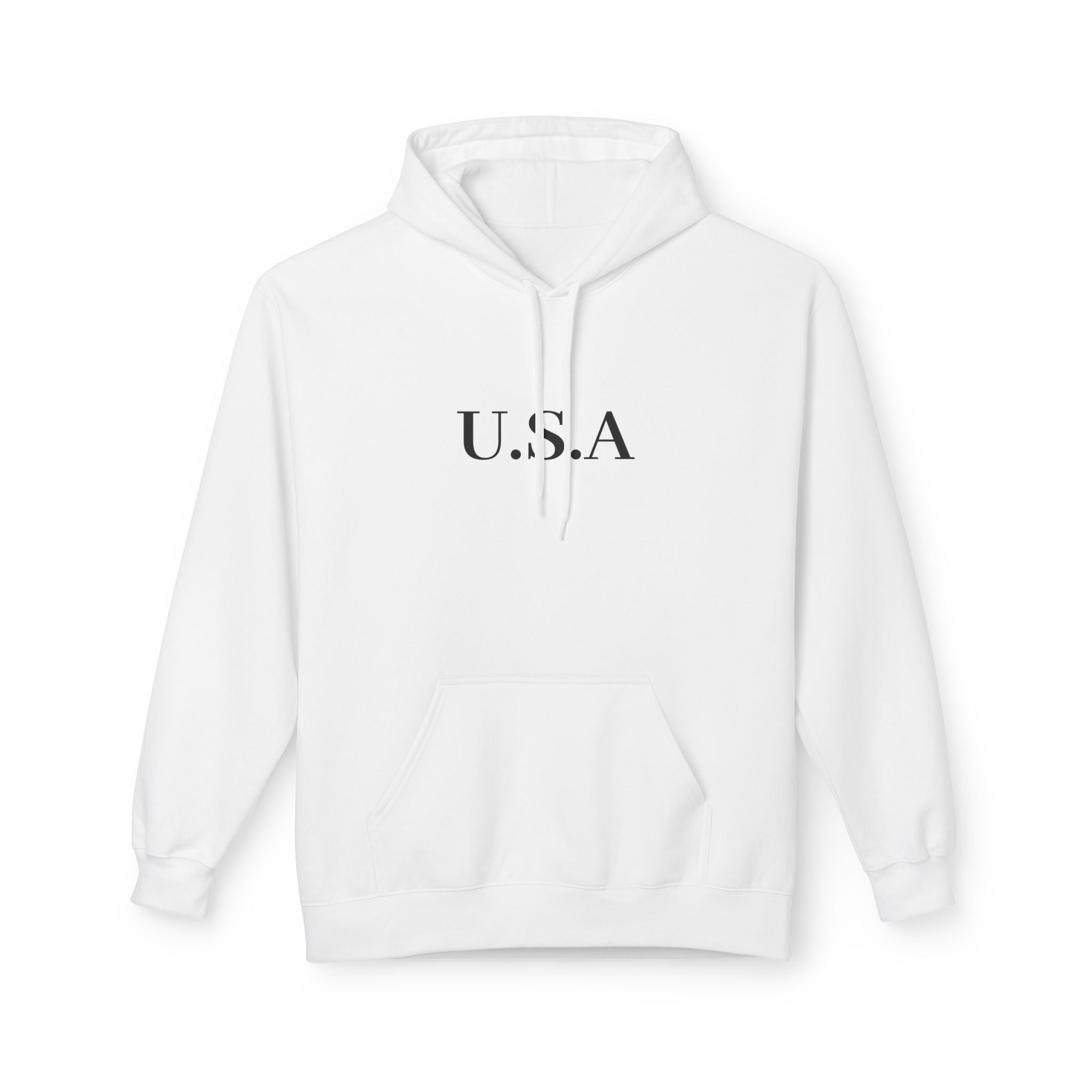 USA Minimalist Hoodie - Classic Patriotic Pullover