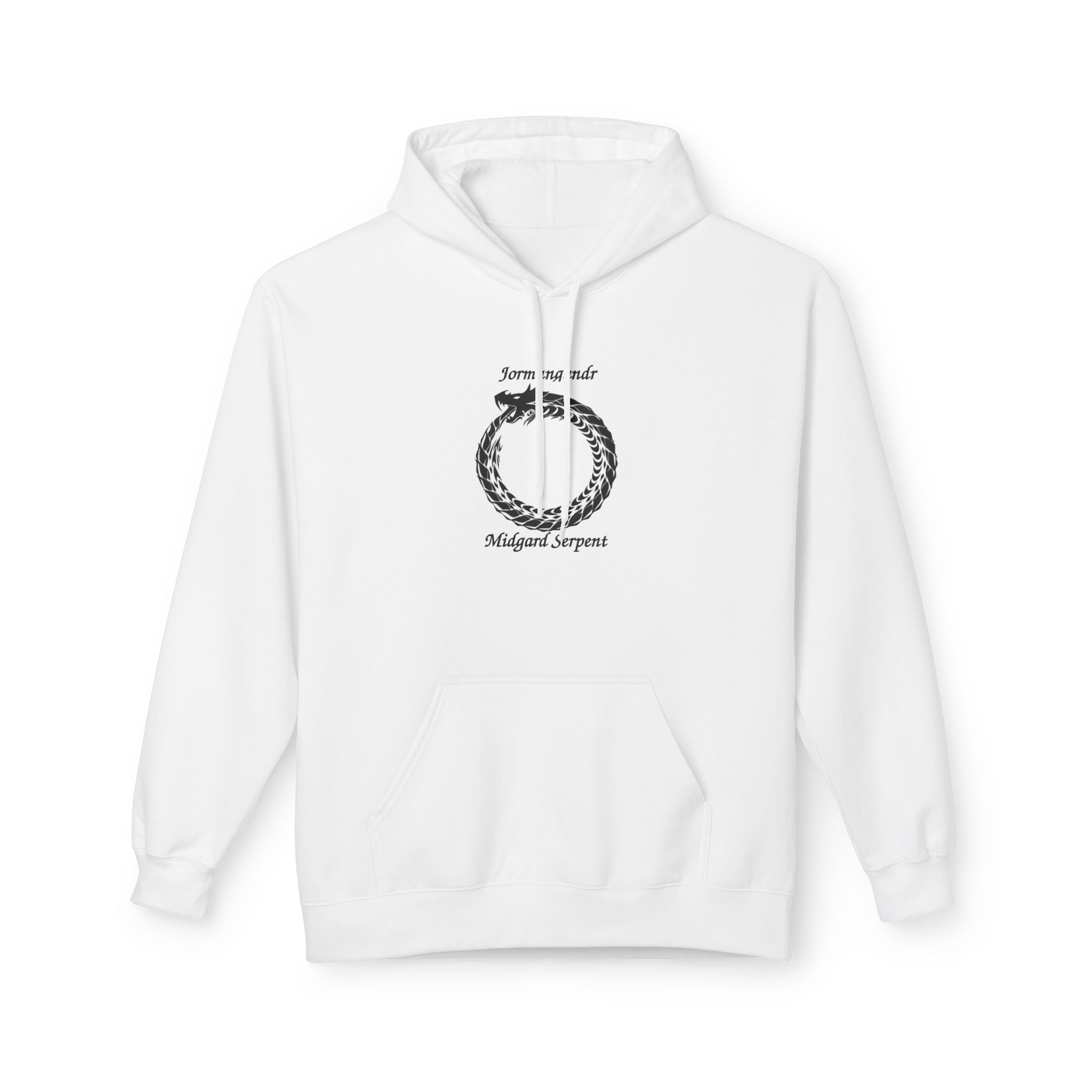 Jörmungandr Ouroboros Serpens Hoodie — 'Return to Self' Circular Snake Graphic